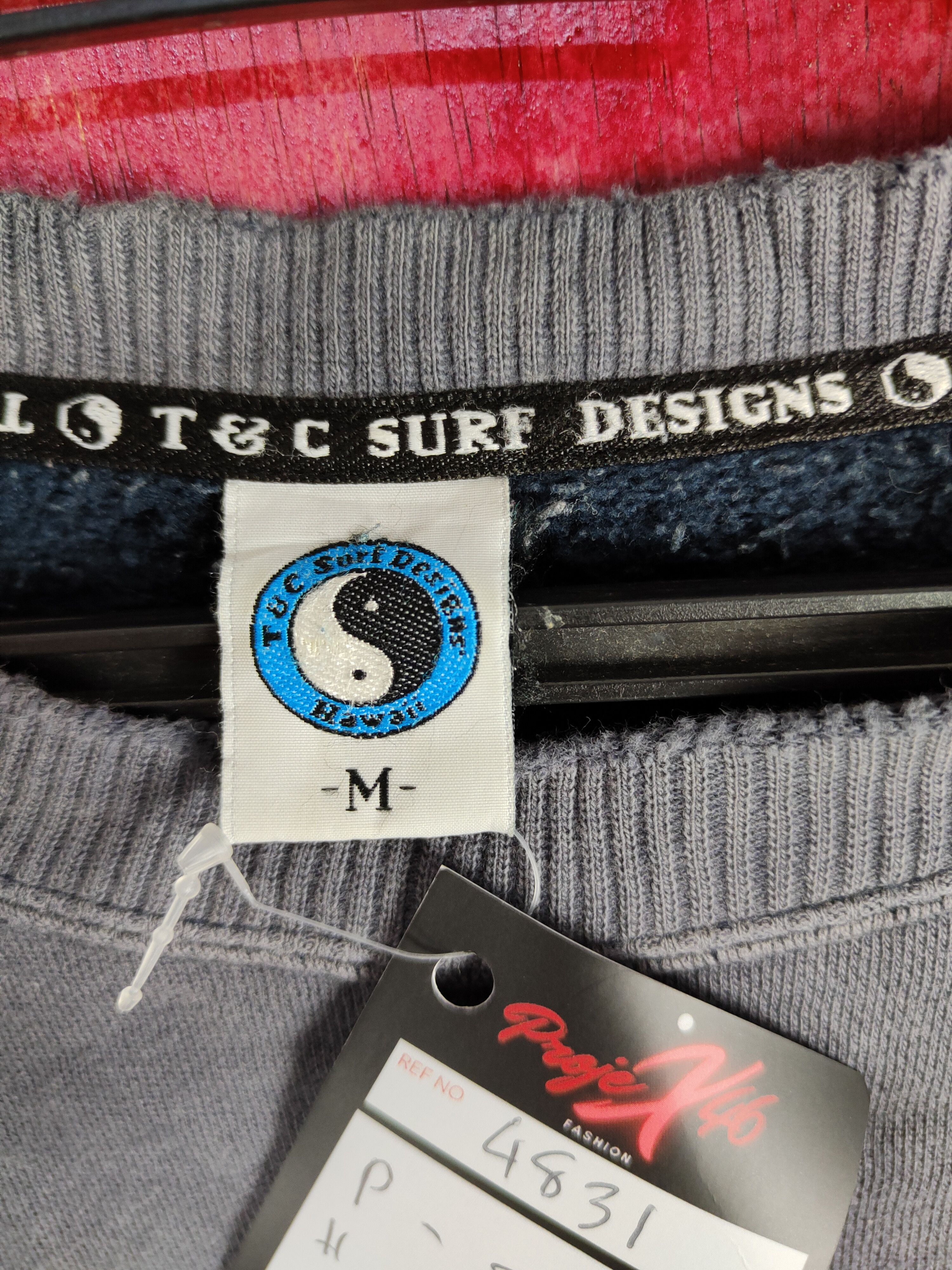 Japanese Brand T&C Surf Design Gray faded worn vintage Sweatshirt #4831 Size US M / EU 48-50 / 2 - 5 Thumbnail