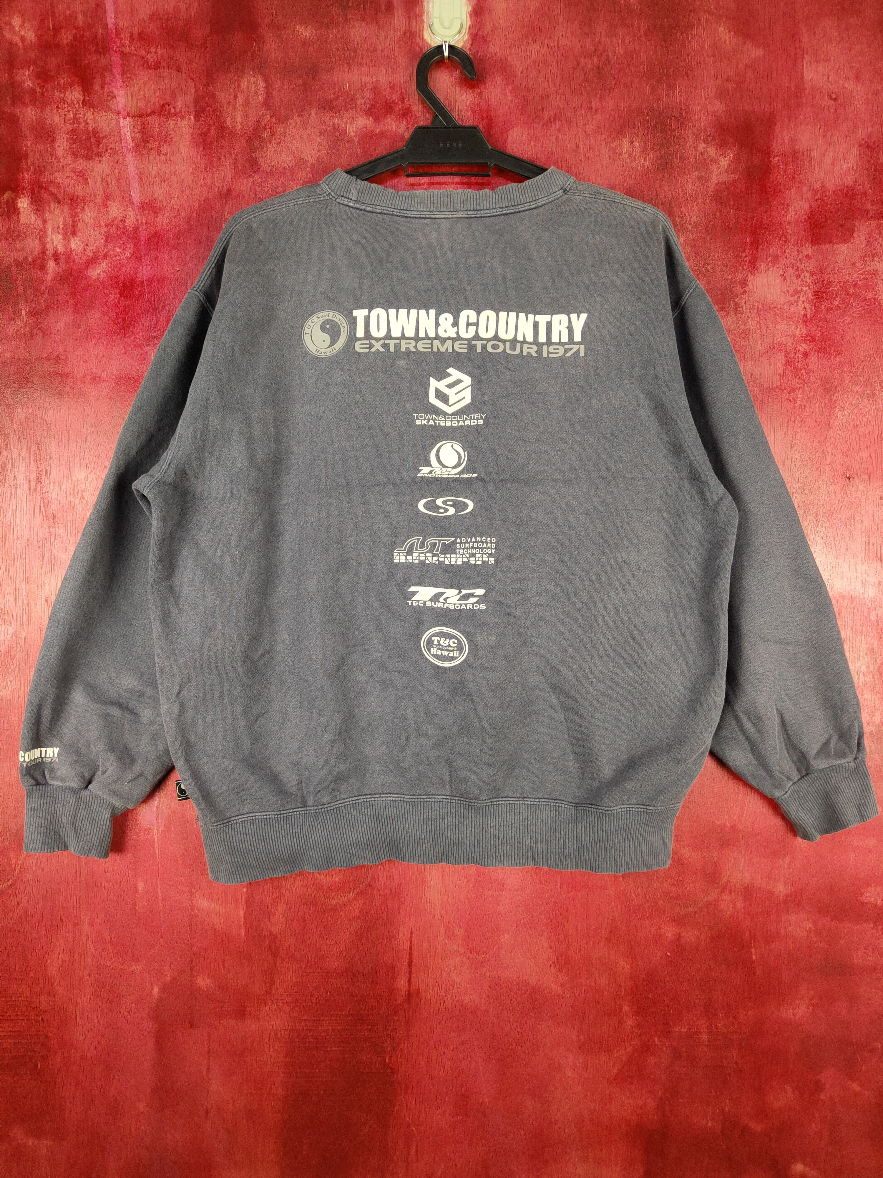 Japanese Brand T&C Surf Design Gray faded worn vintage Sweatshirt #4831 Size US M / EU 48-50 / 2 - 1 Thumbnail