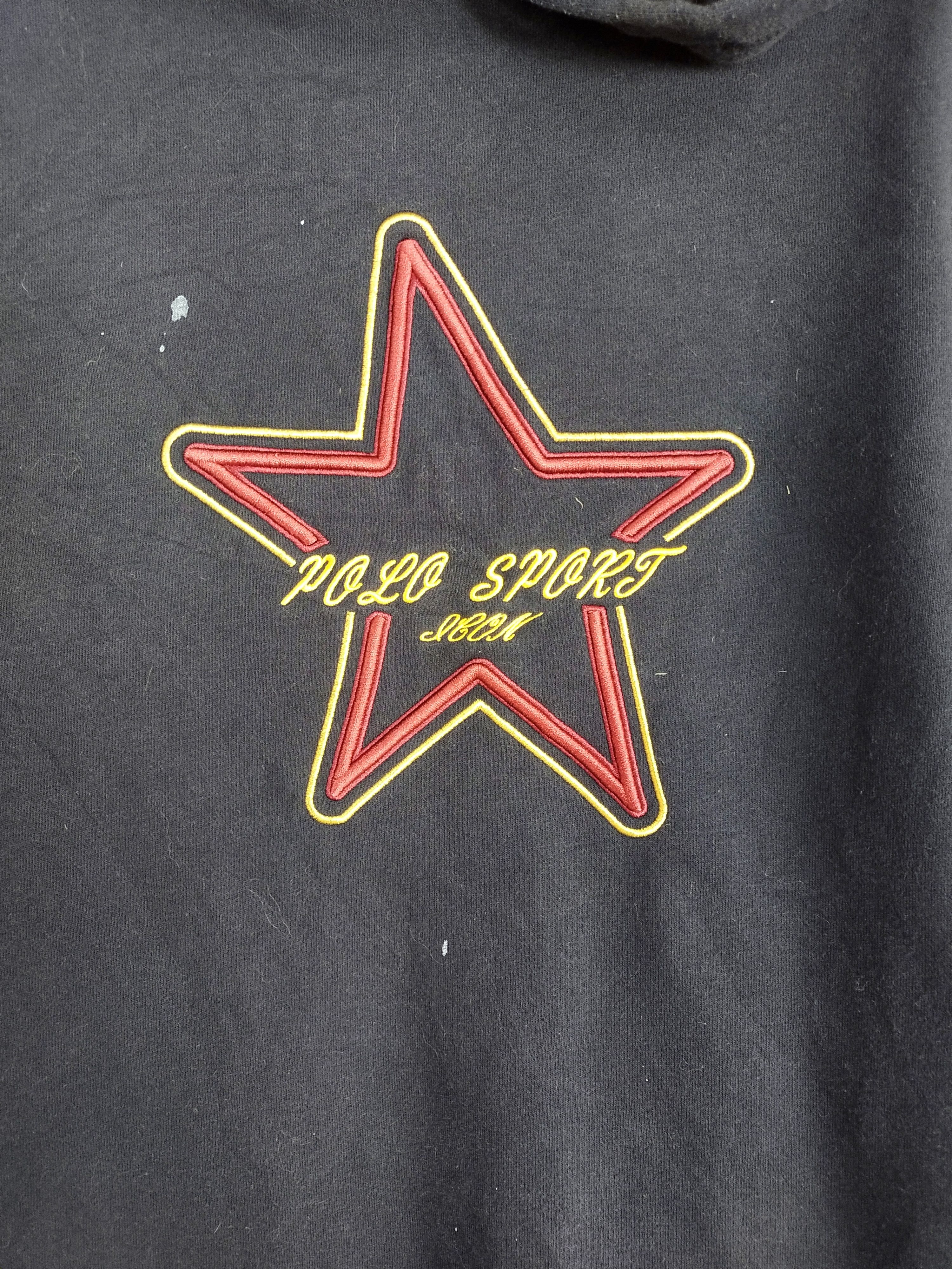 Polo Ralph Lauren Polo Sport star black sweatshirt hoodie #S144 Size M / US 6-8 / IT 42-44 - 3 Thumbnail