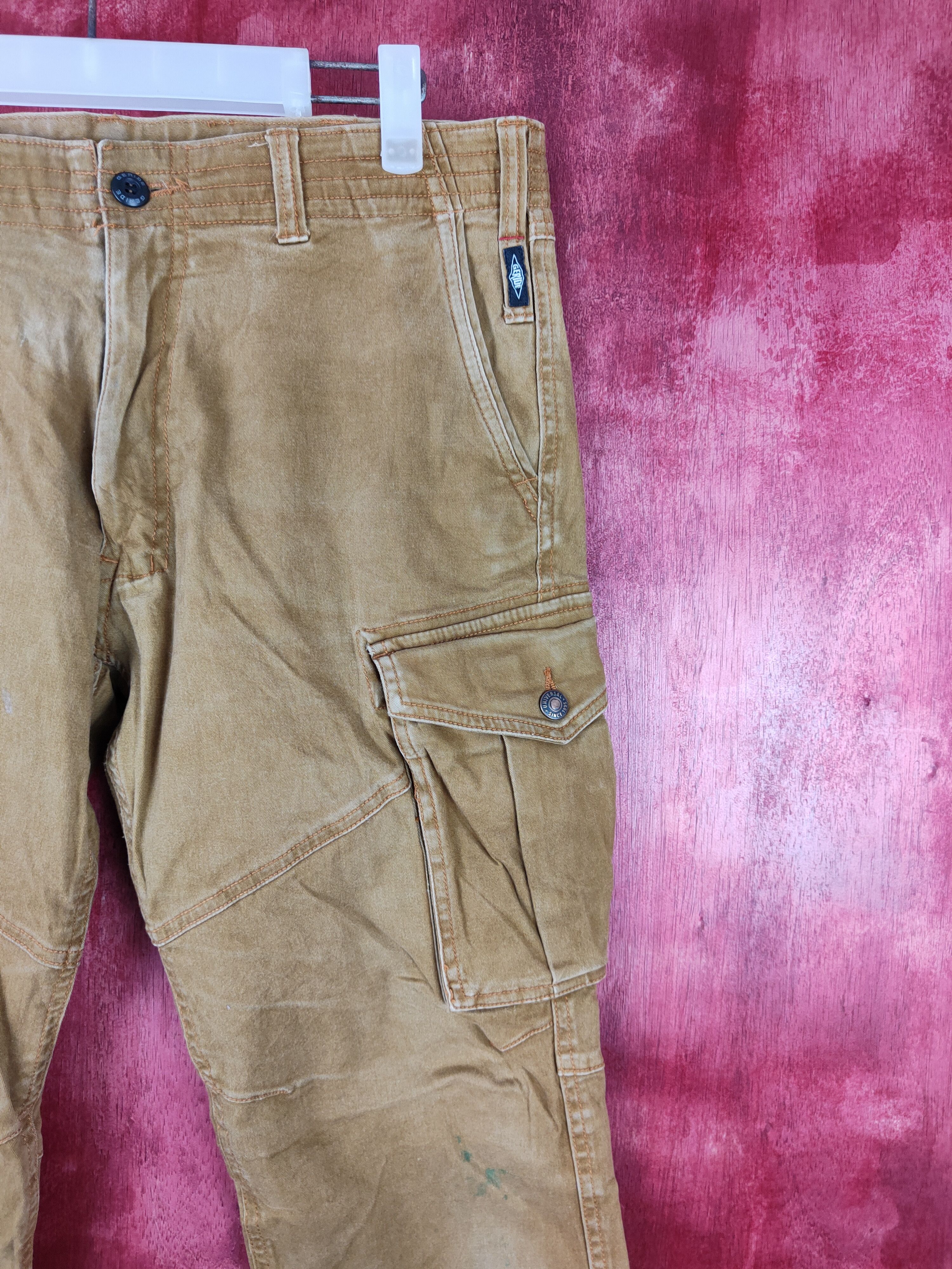 Japanese Brand × Vintage Geride Brown Multi Pocket Tactical Cargo Pants #5317 Size US 33 - 5 Thumbnail