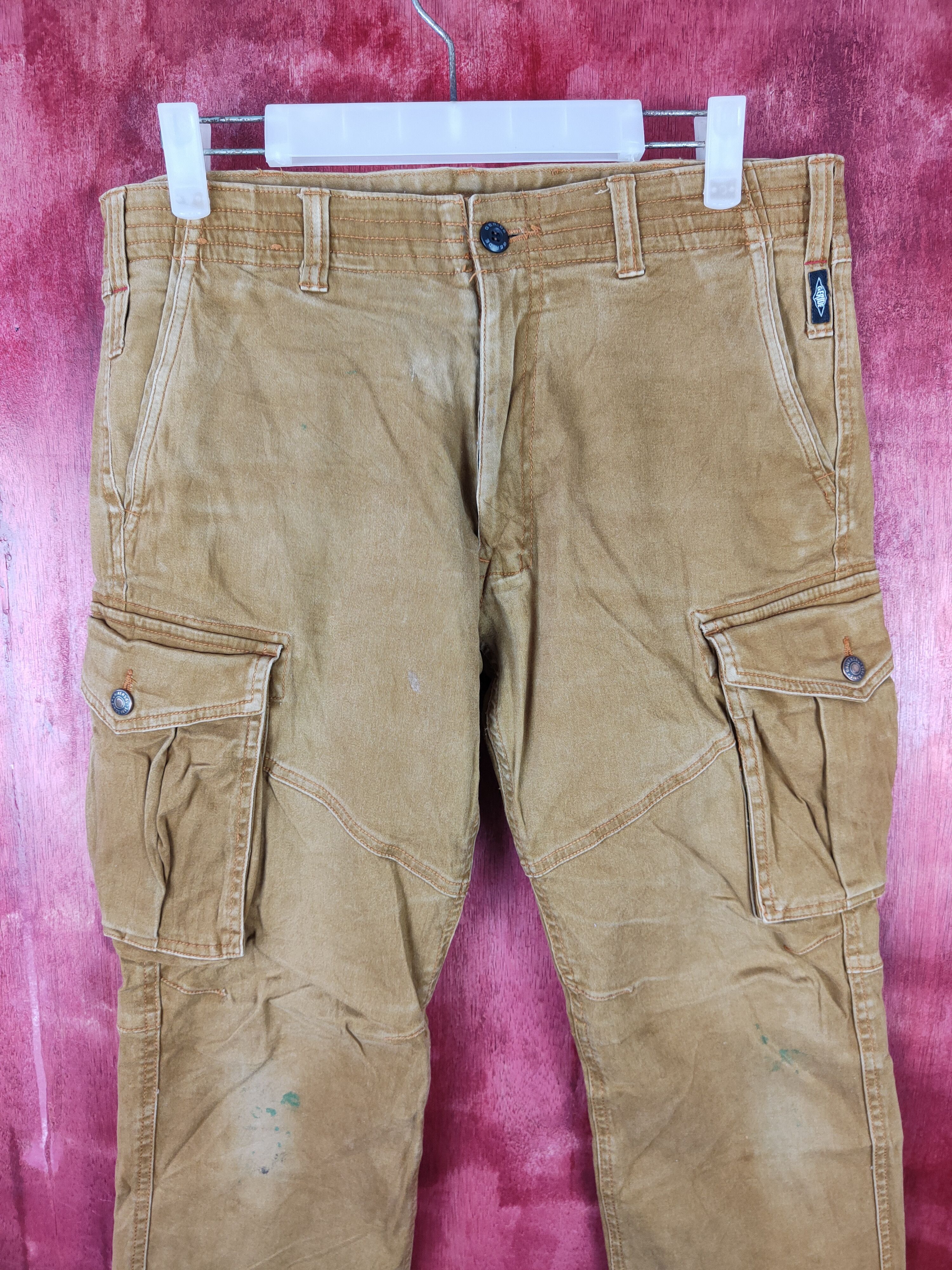 Japanese Brand × Vintage Geride Brown Multi Pocket Tactical Cargo Pants #5317 Size US 33 - 2 Thumbnail