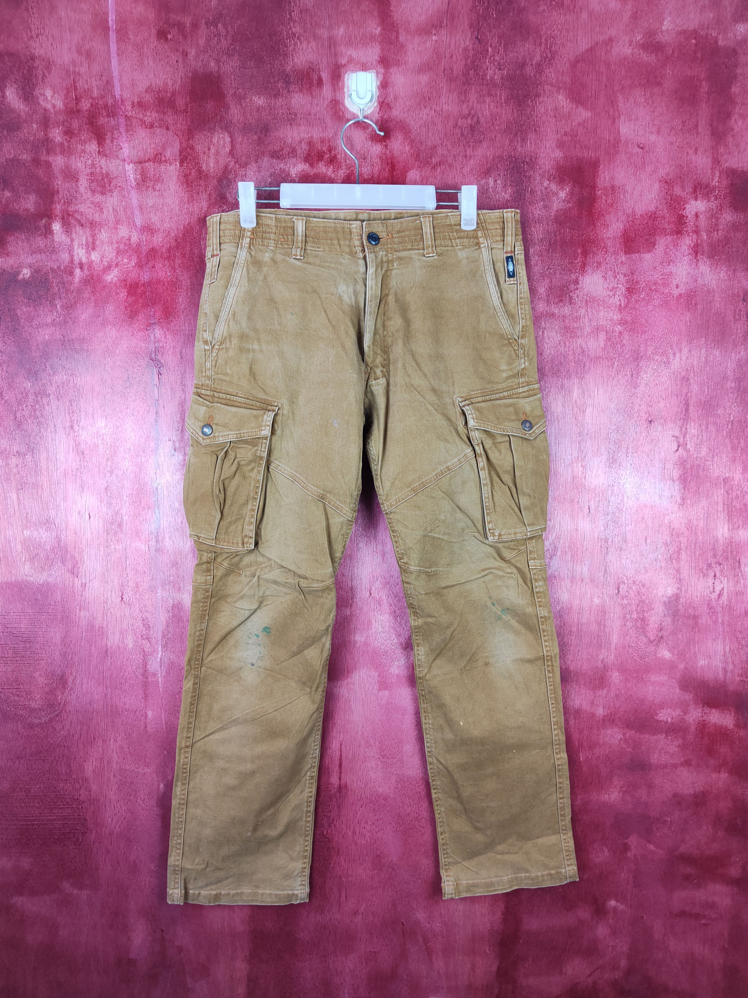 Japanese Brand × Vintage Geride Brown Multi Pocket Tactical Cargo Pants #5317 Size US 33 - 1 Thumbnail