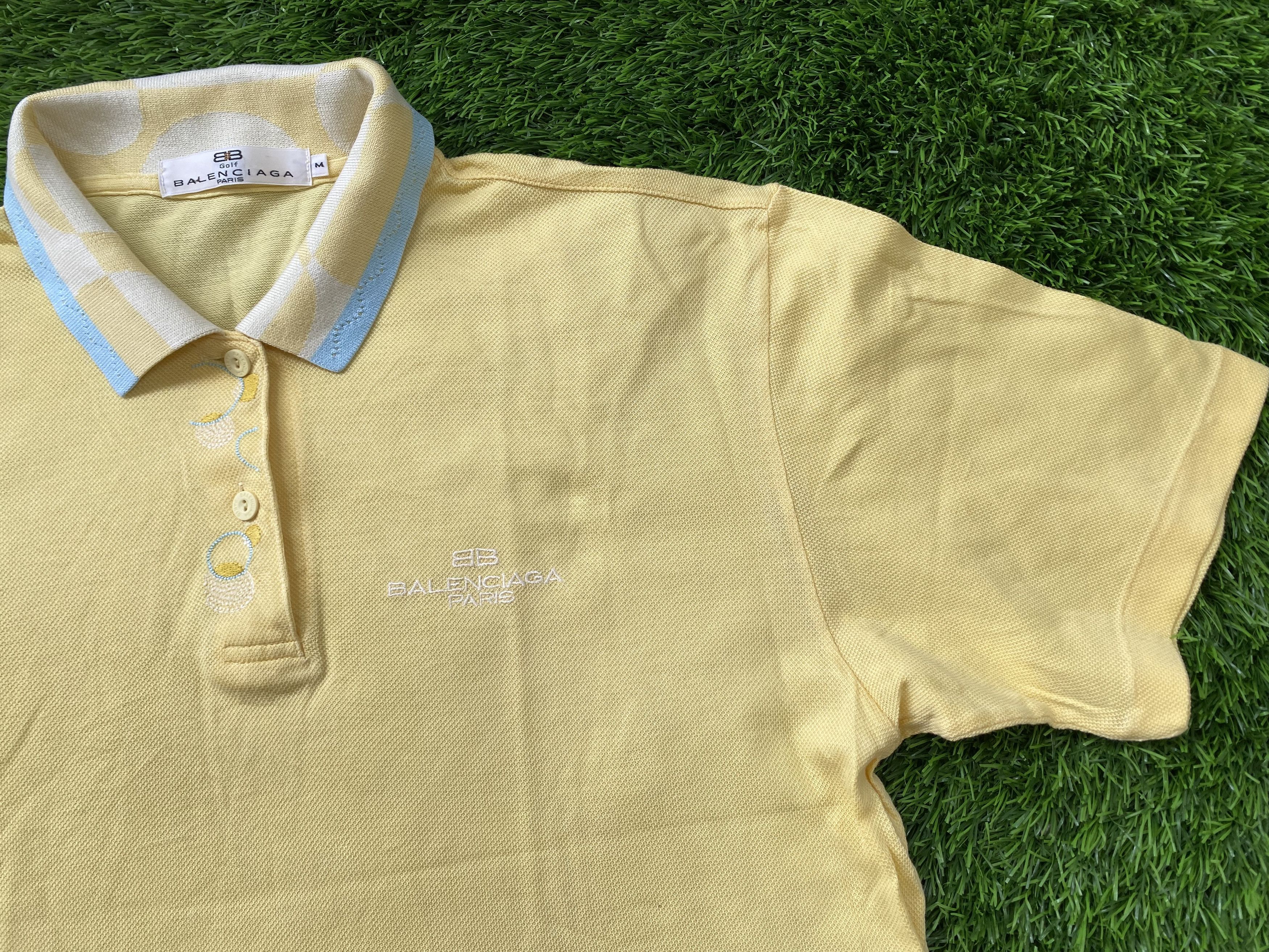 Balenciaga Vintage 90s Balenciaga Spellout Polo Shirt Size US M / EU 48-50 / 2 - 2 Thumbnail