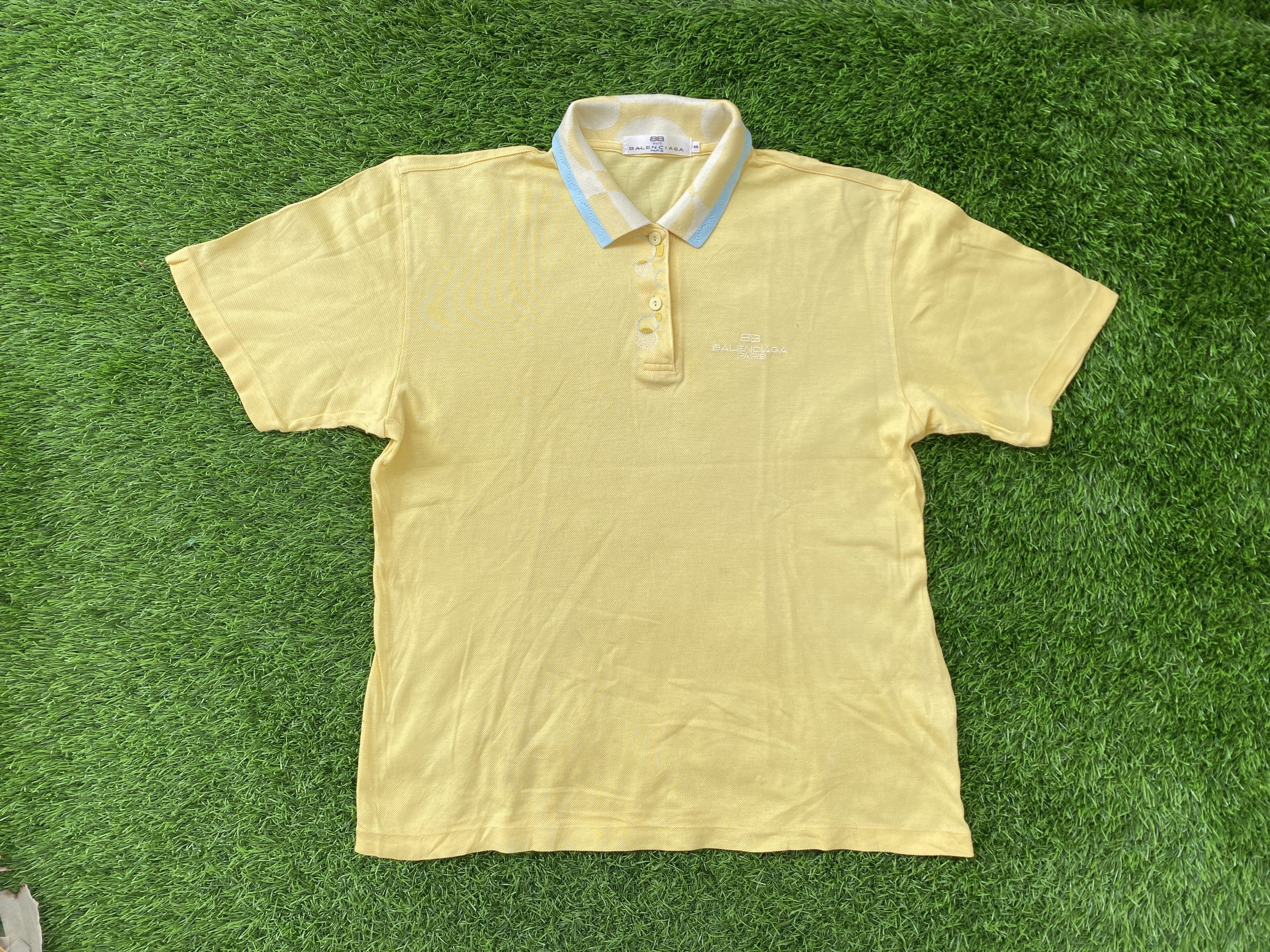 Balenciaga Vintage 90s Balenciaga Spellout Polo Shirt Size US M / EU 48-50 / 2 - 1 Thumbnail