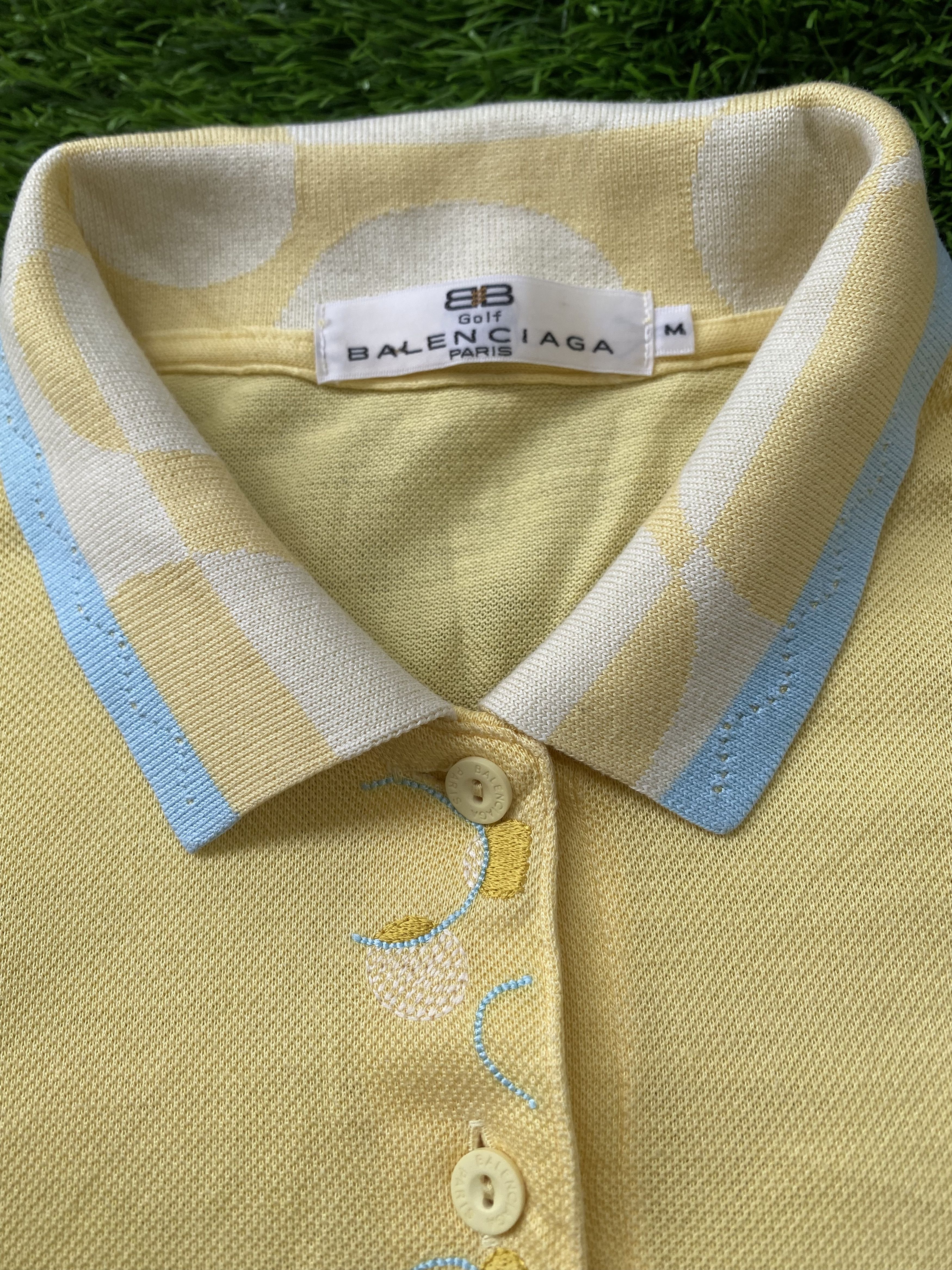 Balenciaga Vintage 90s Balenciaga Spellout Polo Shirt Size US M / EU 48-50 / 2 - 3 Thumbnail