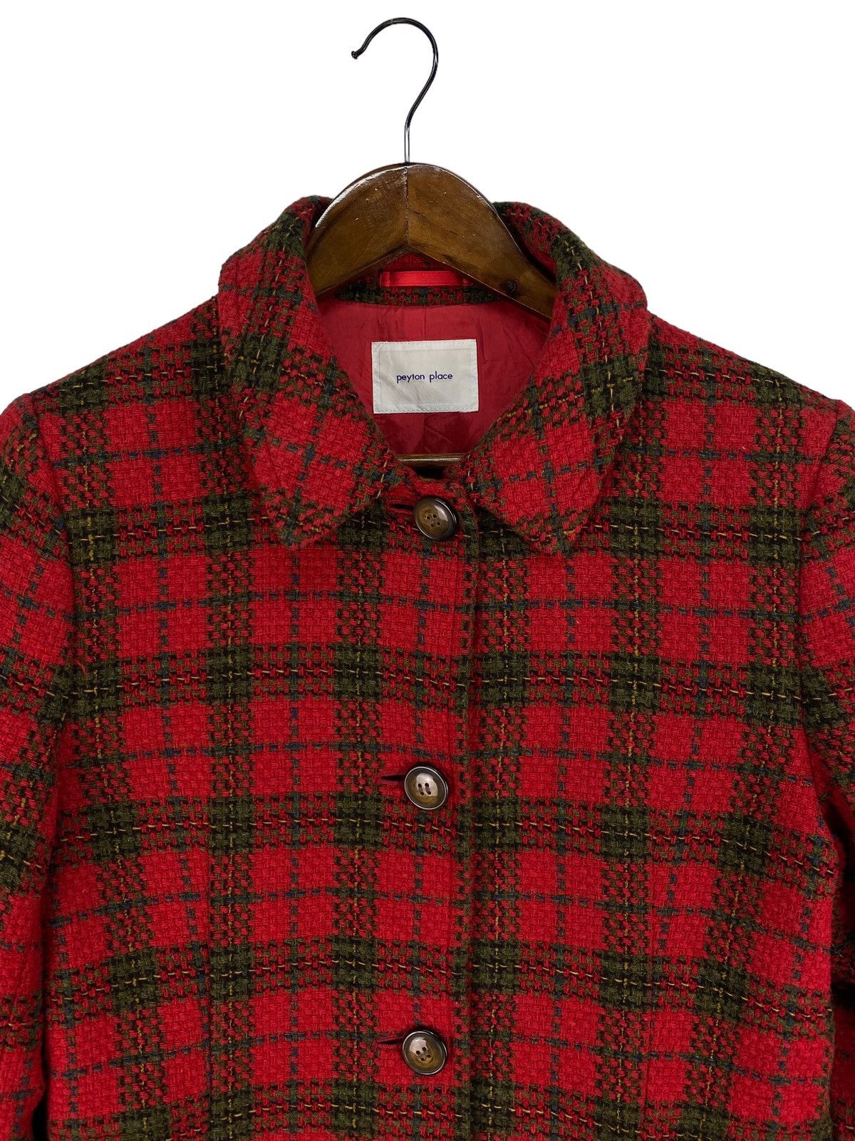 Peyton Place Red Tartan Long Jacket
