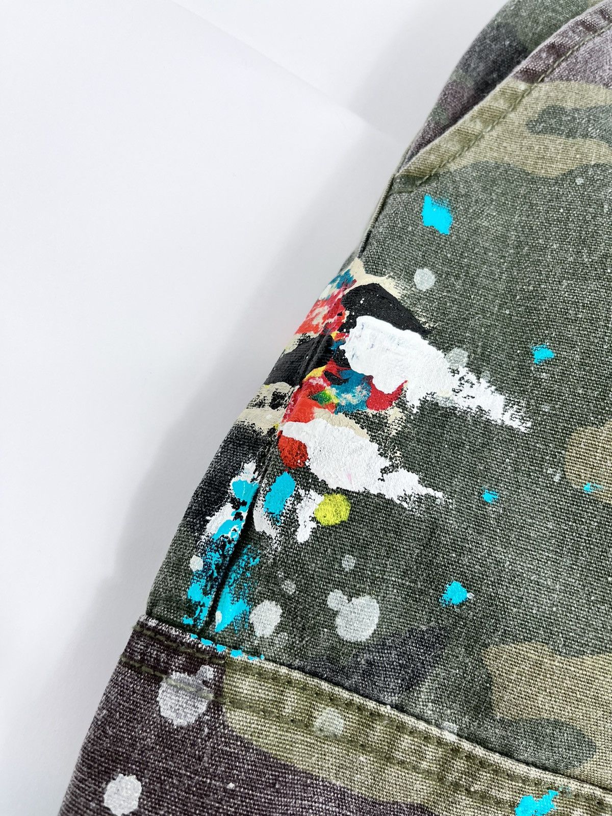 Gallery Dept. CAMO PAINT DISTRESSED FLARE CARGO PANTS Size US 30 / EU 46 - 19 Thumbnail