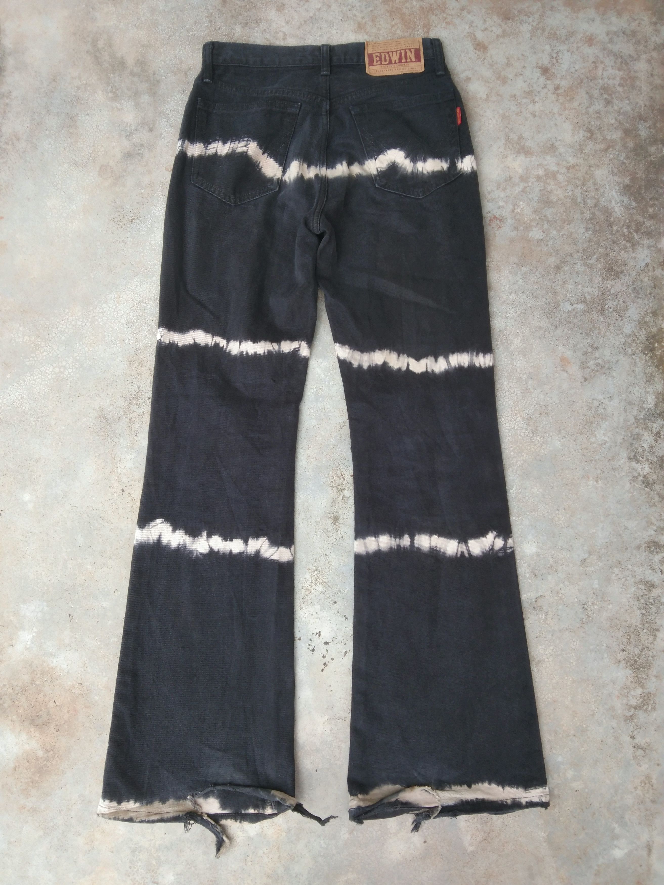 Japanese Brand Vintage Flared Distressed Edwin Boot Cut Jeans 27x32 Size US 27 - 2 Thumbnail