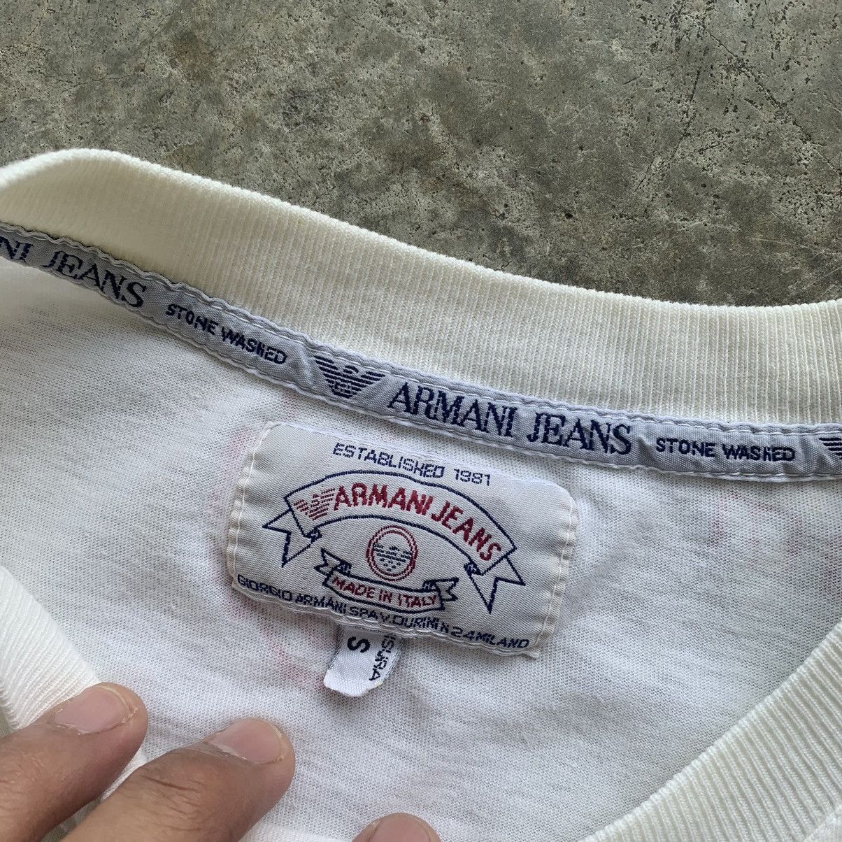 Giorgio Armani Giorgio Armani vintage white tshirt tee Size US S / EU 44-46 / 1 - 5 Thumbnail