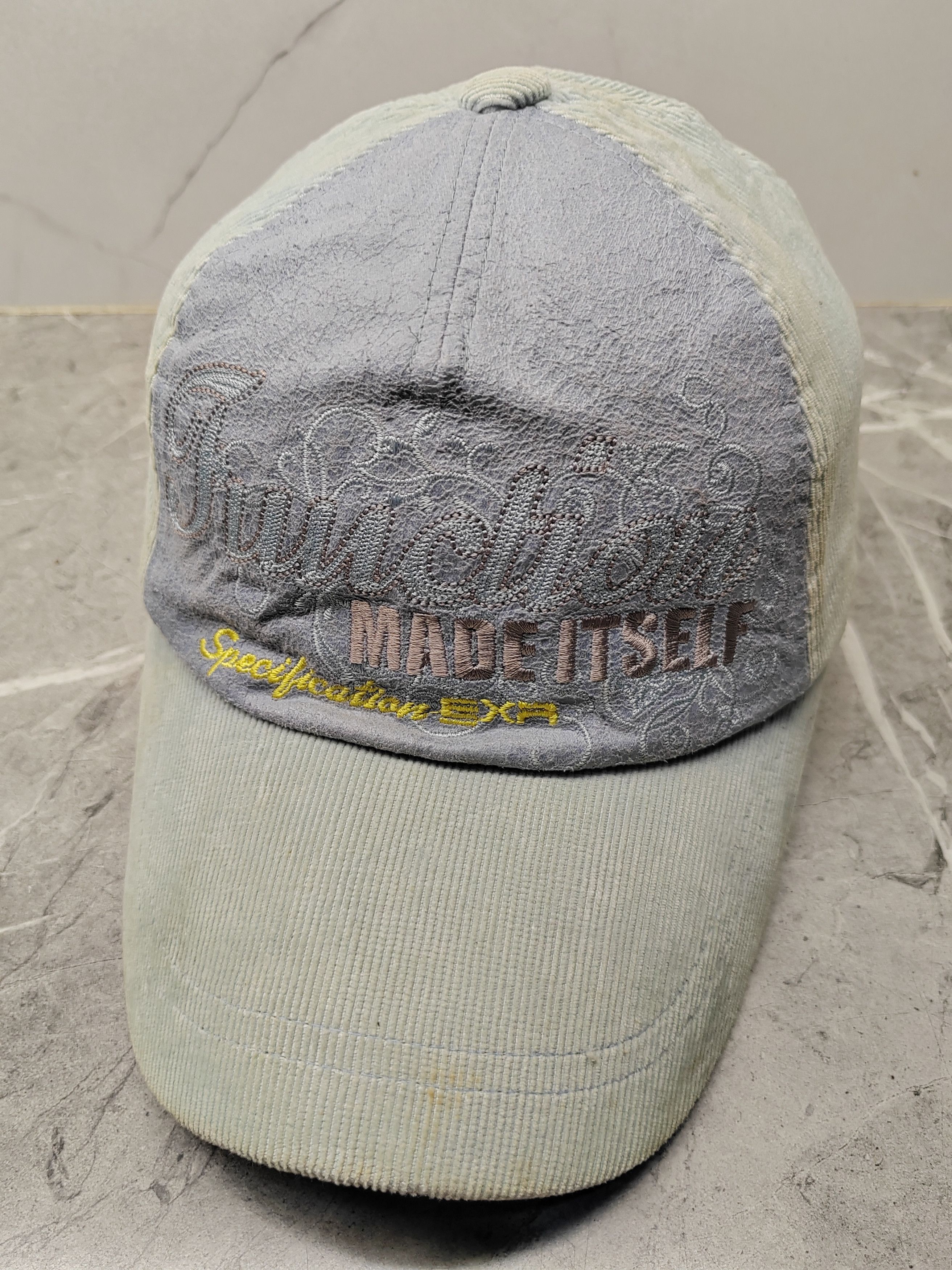 image of Vintage Function Made It Self Coduroy Style Cap Hat in Mix, Men's