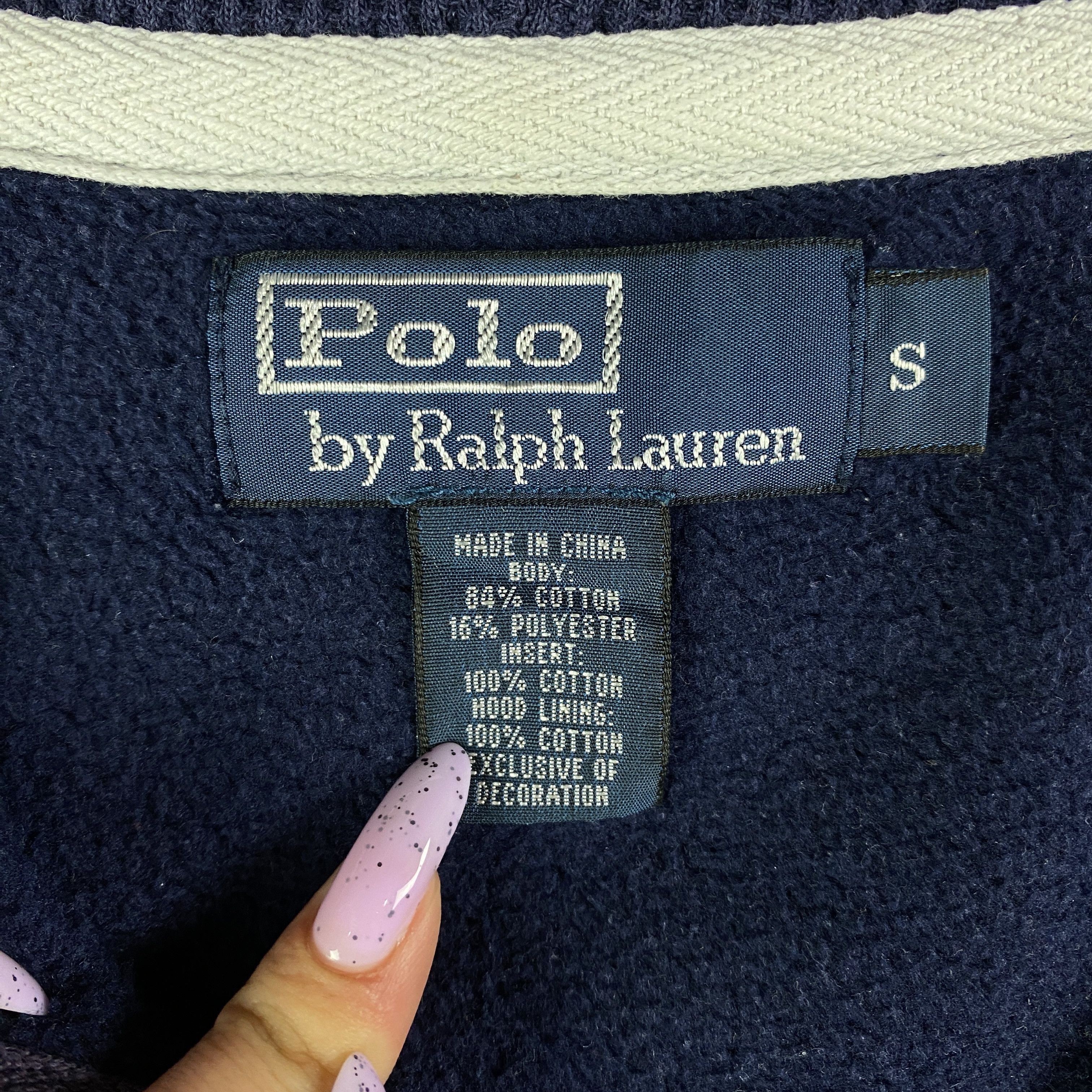 Polo Ralph Lauren × Ralph Lauren Mens Hoodies Polo Ralph Lauren Vintage Full Zip Size S Blue Size US S / EU 44-46 / 1 - 5 Thumbnail