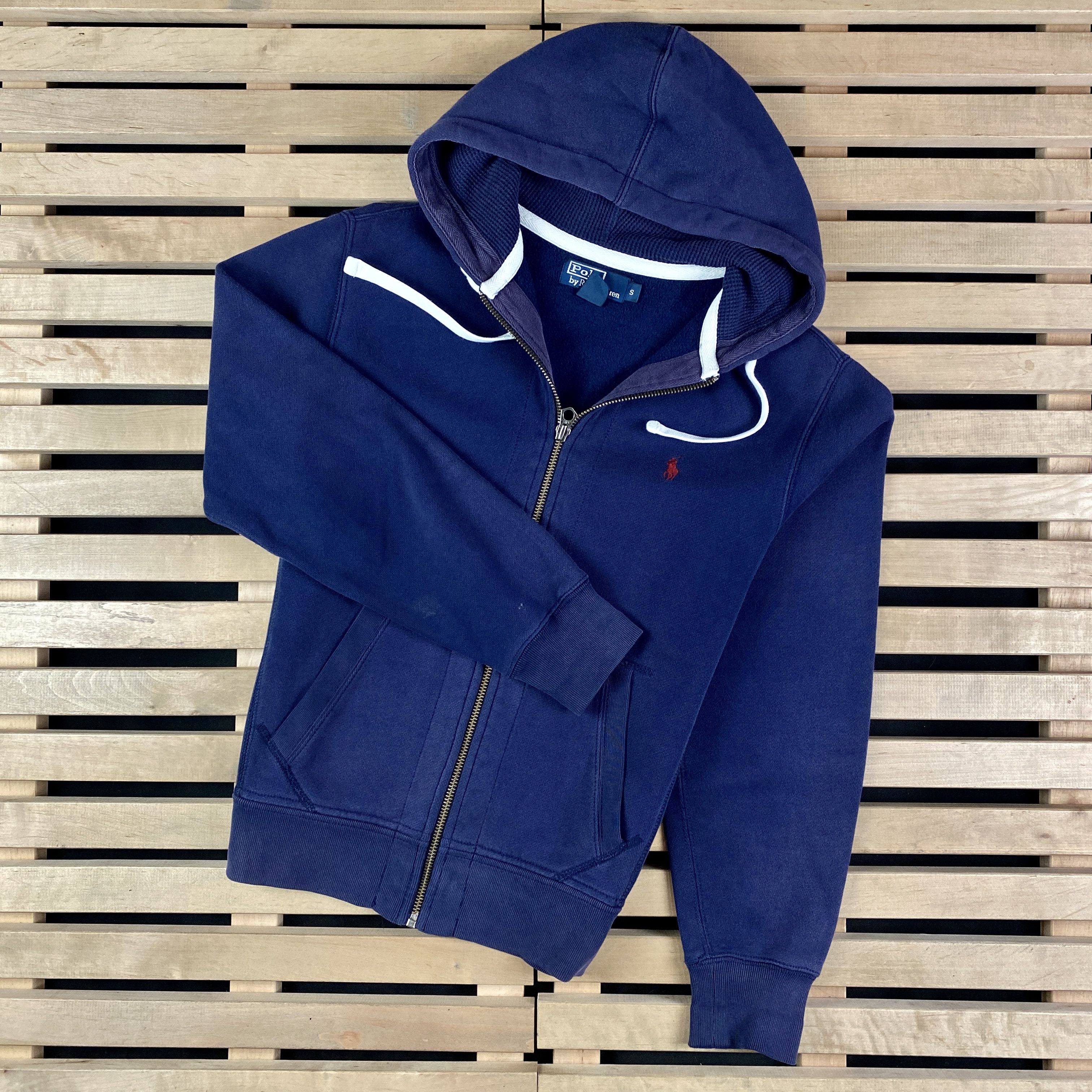 Polo Ralph Lauren × Ralph Lauren Mens Hoodies Polo Ralph Lauren Vintage Full Zip Size S Blue Size US S / EU 44-46 / 1 - 1 Thumbnail