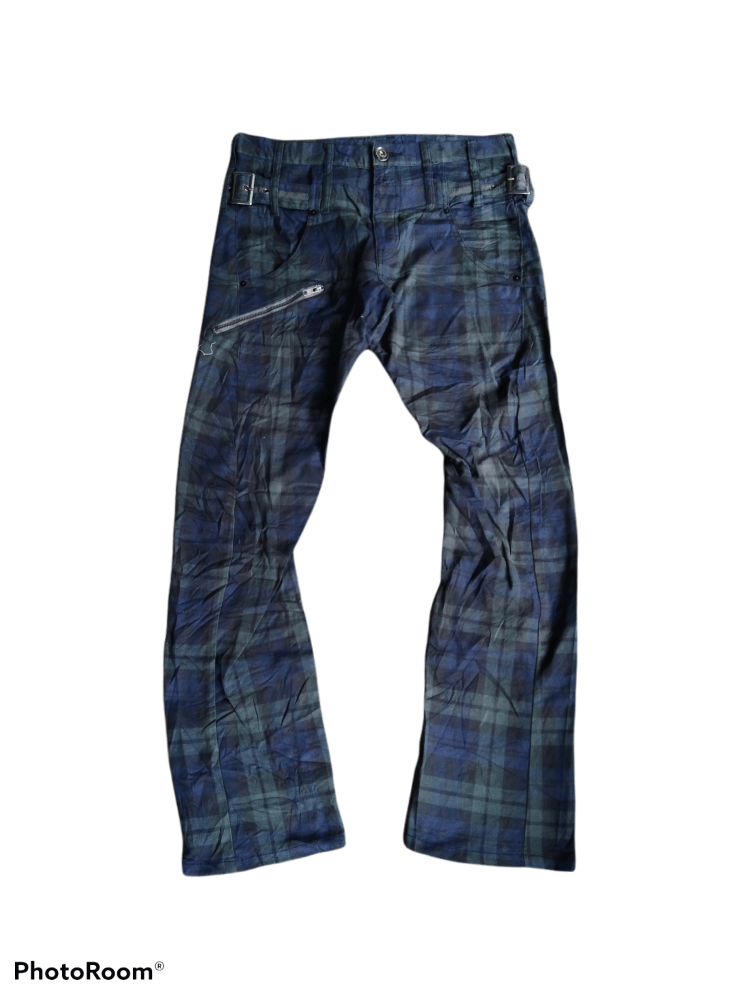 image of Hype Seditionaries Double Waist Tartan Pants, Men's (Size 32)