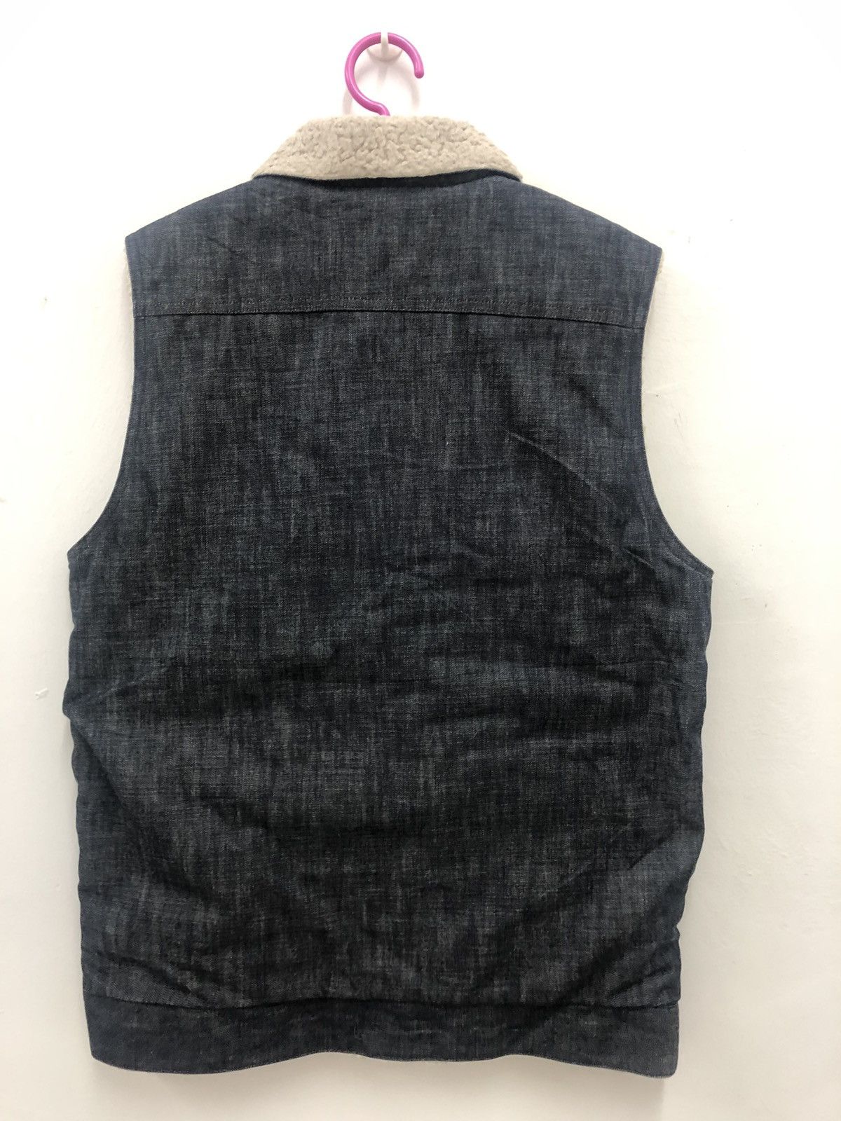 If Six Was Nine Vintage ROUGH AND RUGGED Japan Sherpa Denim Vest Jacket Size US M / EU 48-50 / 2 - 8 Thumbnail