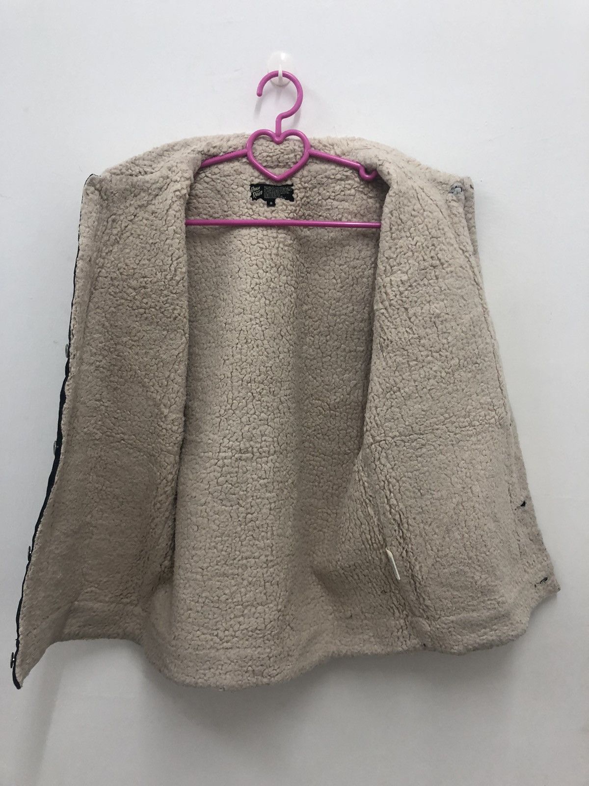 If Six Was Nine Vintage ROUGH AND RUGGED Japan Sherpa Denim Vest Jacket Size US M / EU 48-50 / 2 - 5 Thumbnail
