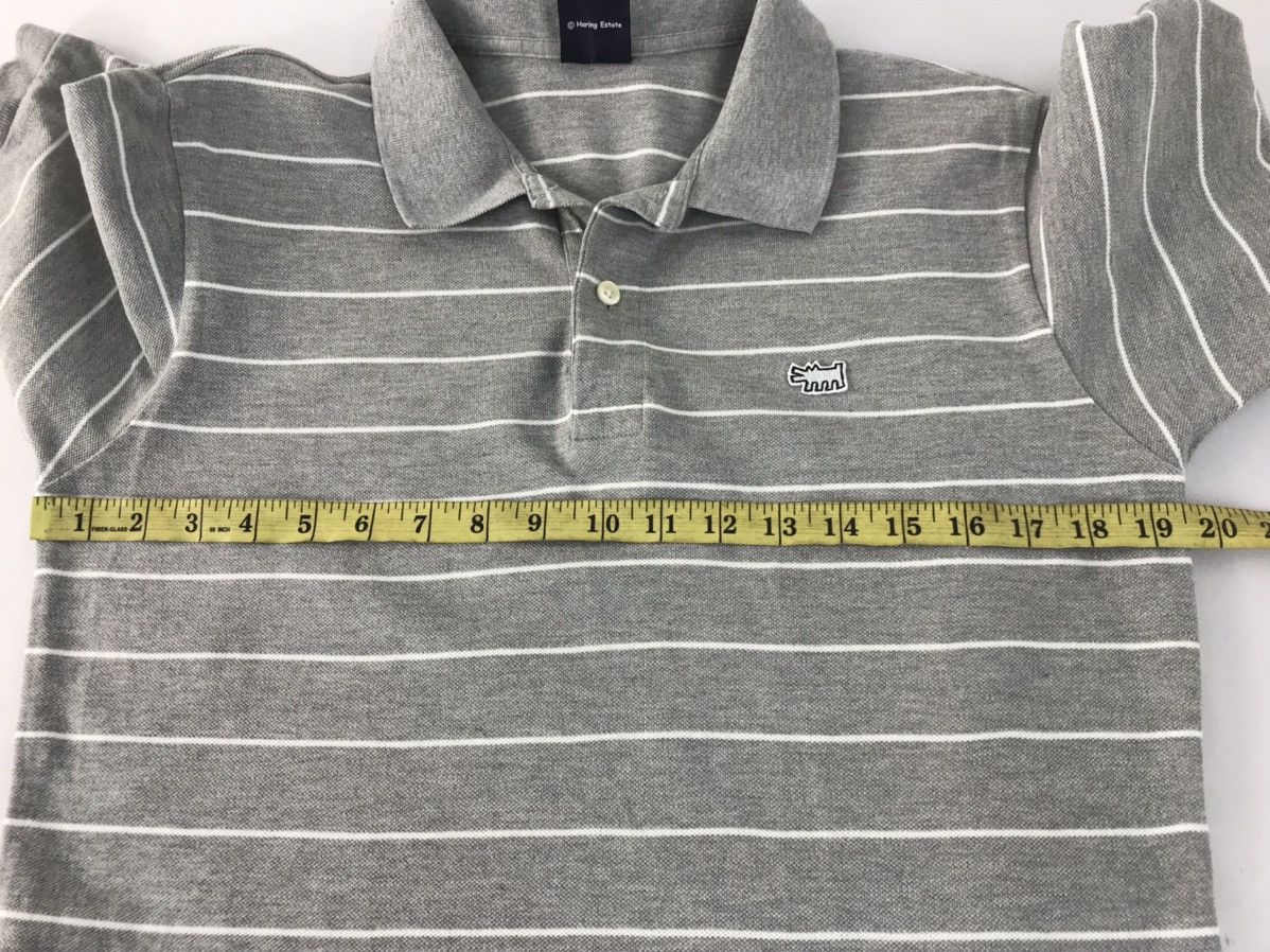 Japanese Brand Vintage Keith Haring Logo Striped Polo Tee Size US M / EU 48-50 / 2 - 8 Thumbnail