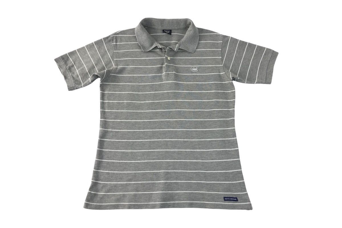 Japanese Brand Vintage Keith Haring Logo Striped Polo Tee Size US M / EU 48-50 / 2 - 1 Thumbnail