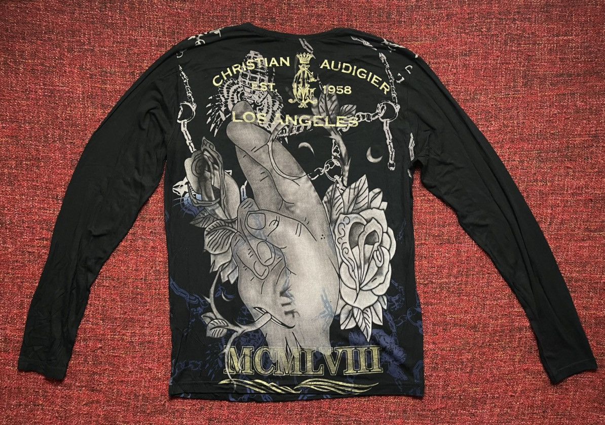 Christian Audigier × Ed Hardy × Vintage Christian Audigier Ed Hardy vintage Y2K longsleeve Size US L / EU 52-54 / 3 - 6 Thumbnail