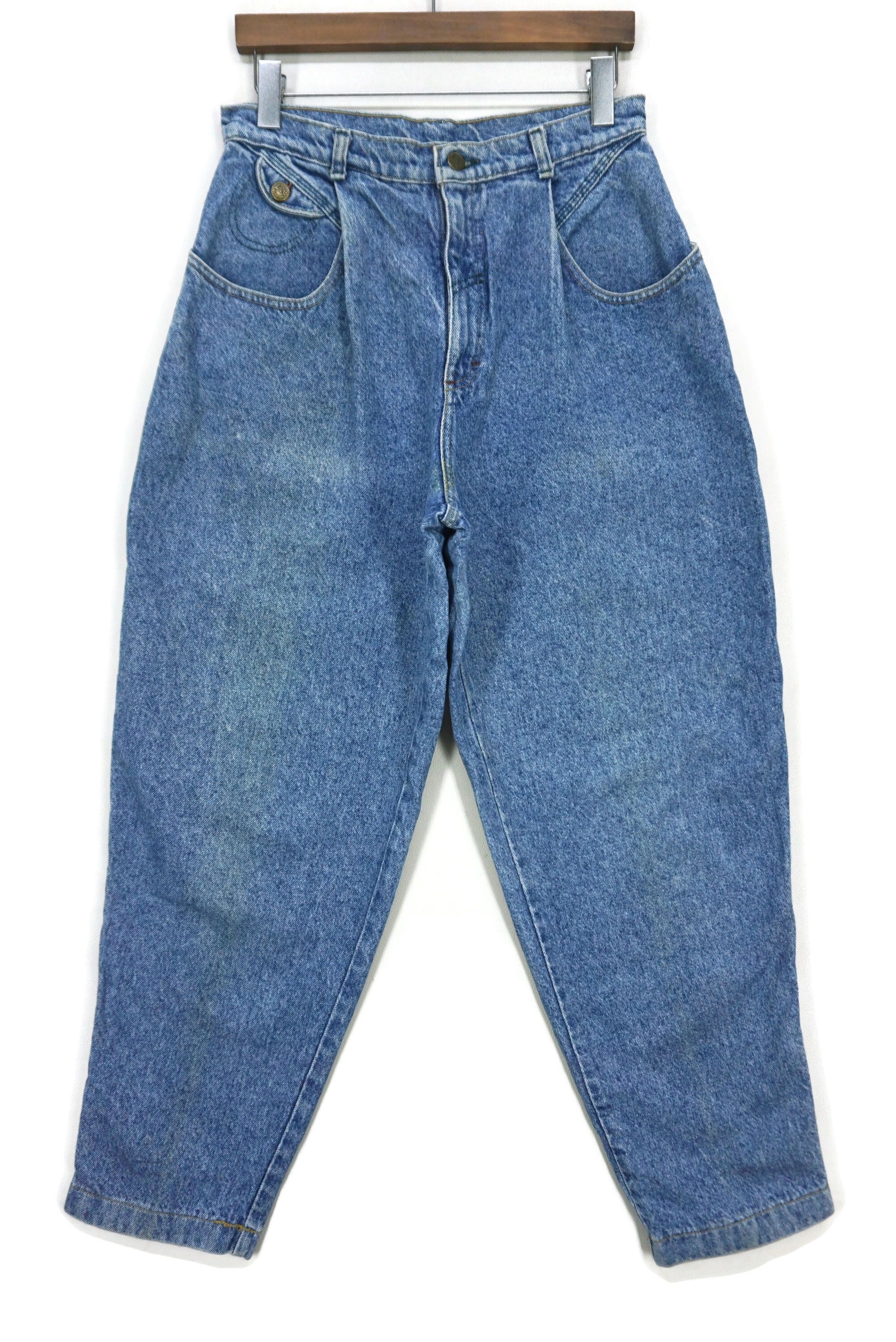 image of Lee x Rodeo High Waisted Balloon Jeans Riders Petite High Rise Baggy in Blue, Women's (Size 30)