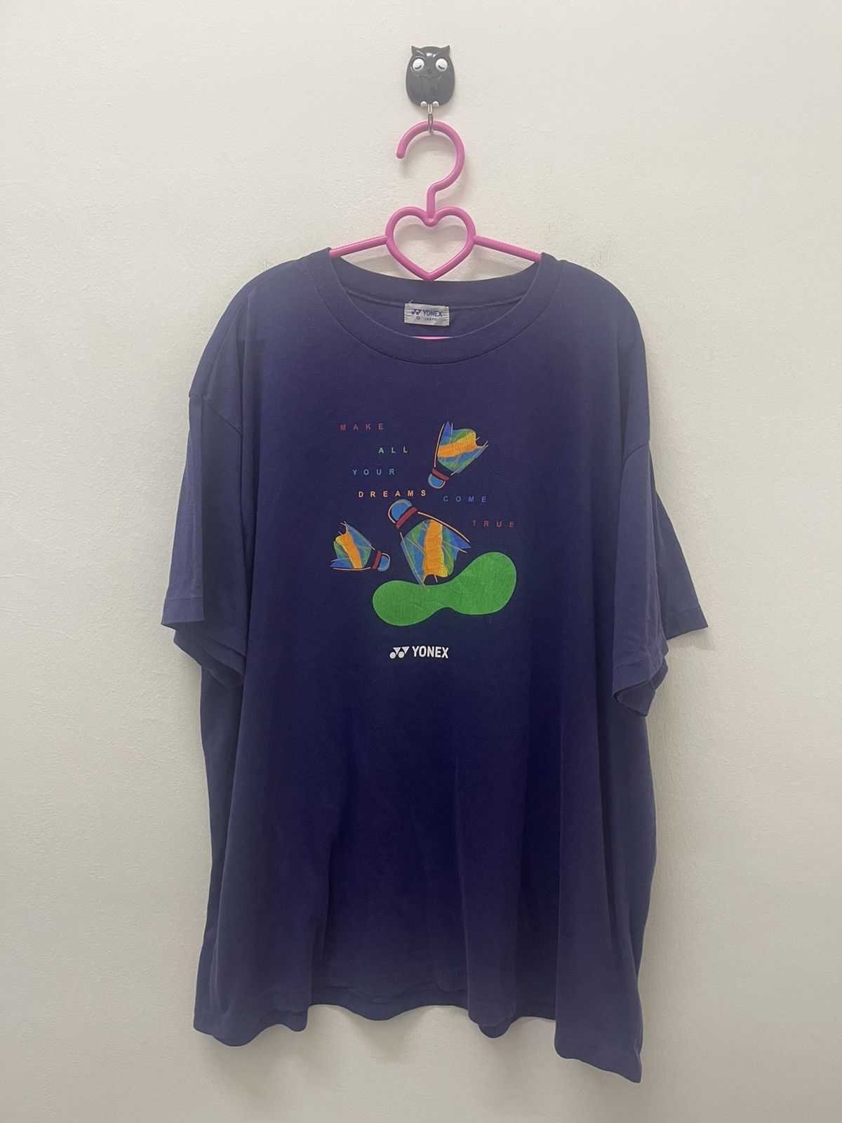 Japanese Brand Rare Vintage YONEX Made in Japan Spell Out Big Logo Size US XL / EU 56 / 4 - 1 Thumbnail