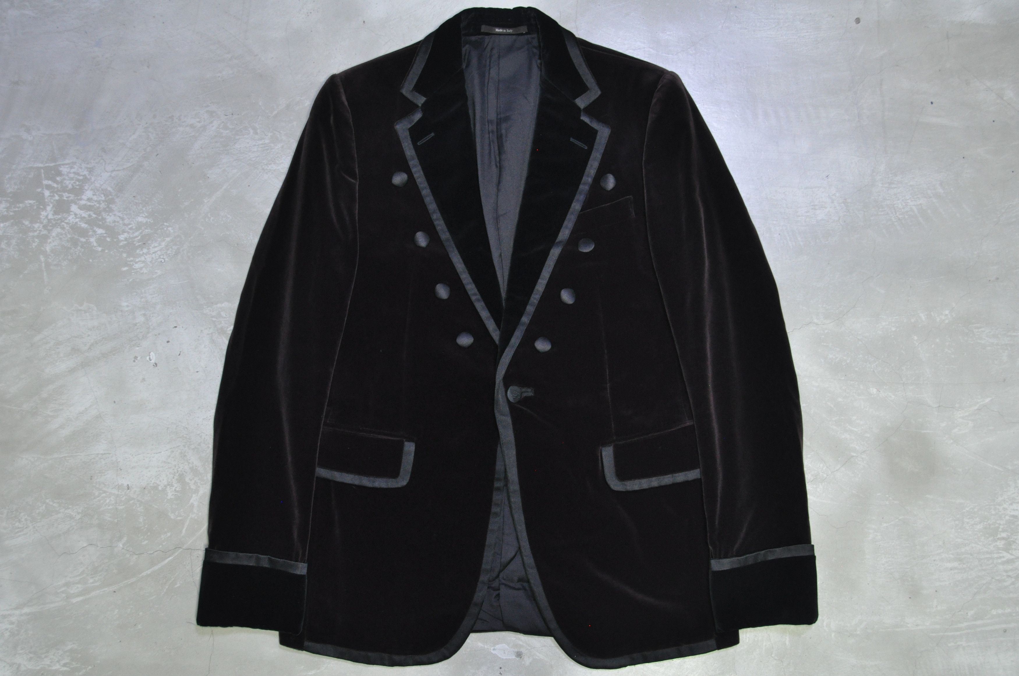 Gucci Gucci - Velour Tuxedo Coat Size 46R - 1 Thumbnail