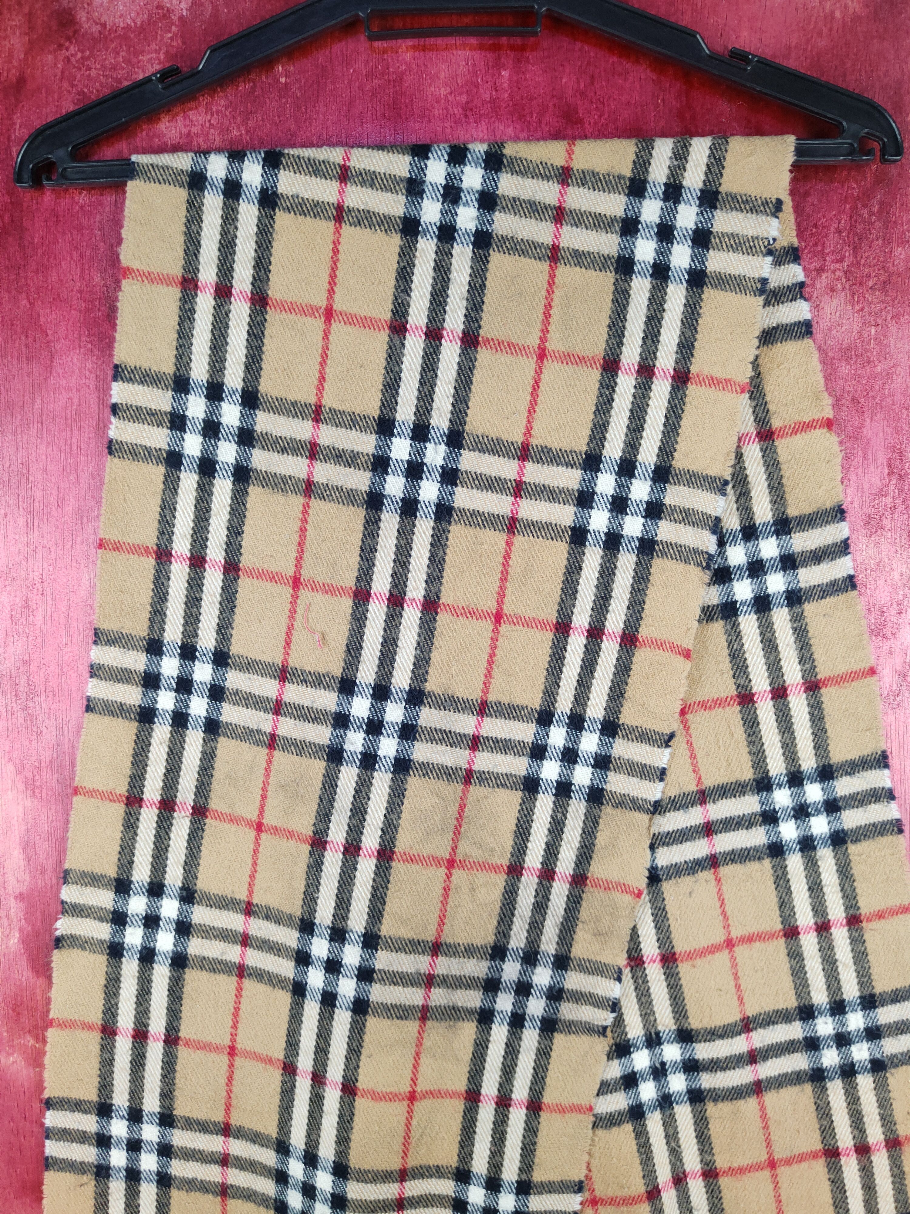 Burberry Burberrys checkered Brown Muffler Scarves #S1043 Size ONE SIZE - 3 Thumbnail