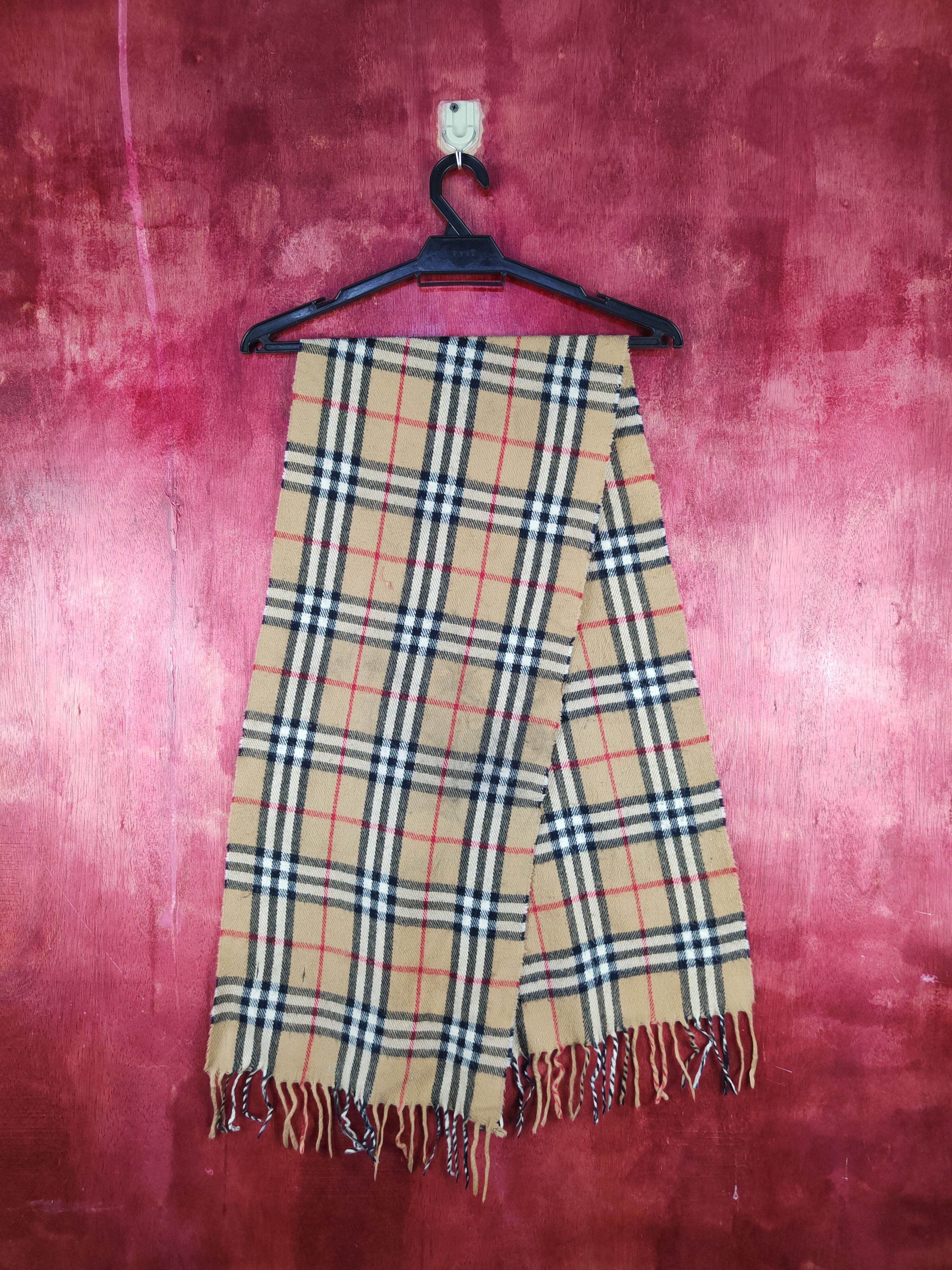 Burberry Burberrys checkered Brown Muffler Scarves #S1043 Size ONE SIZE - 1 Thumbnail