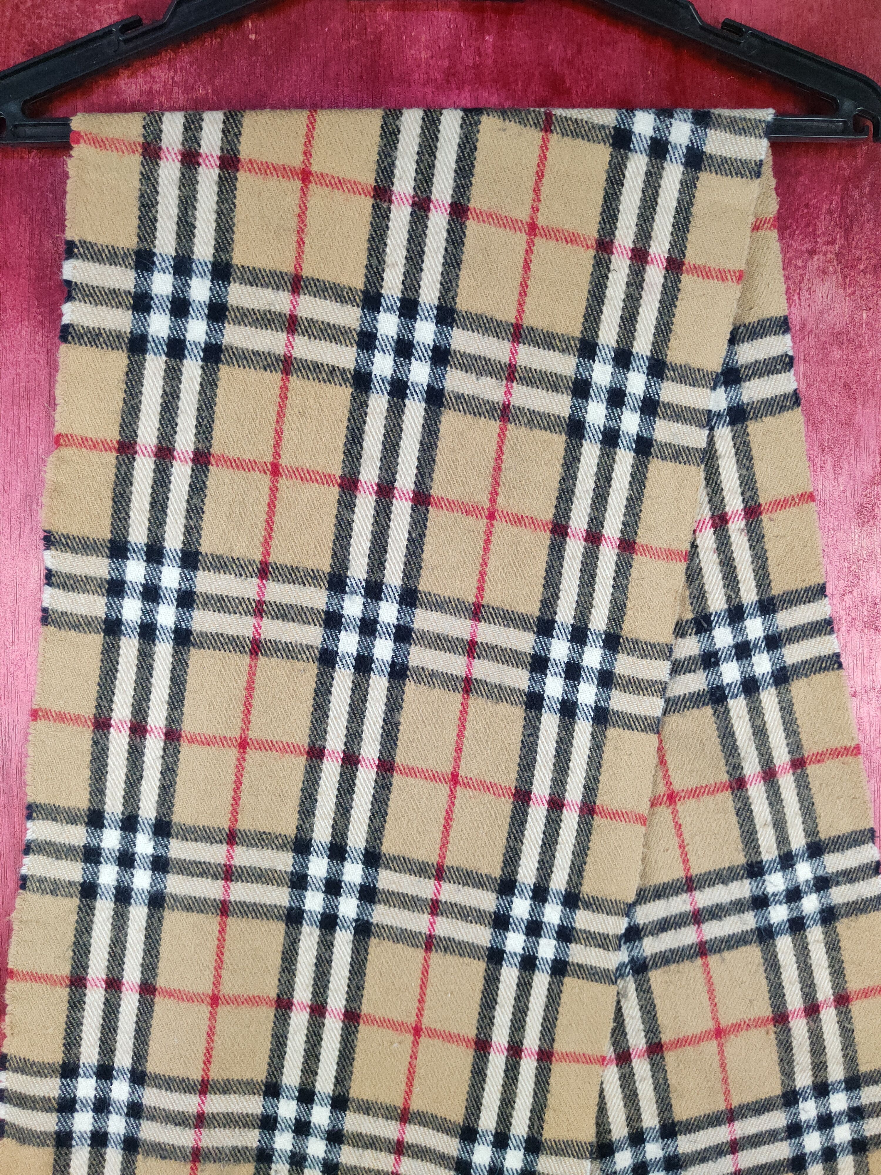 Burberry Burberrys checkered Brown Muffler Scarves #S1043 Size ONE SIZE - 6 Thumbnail