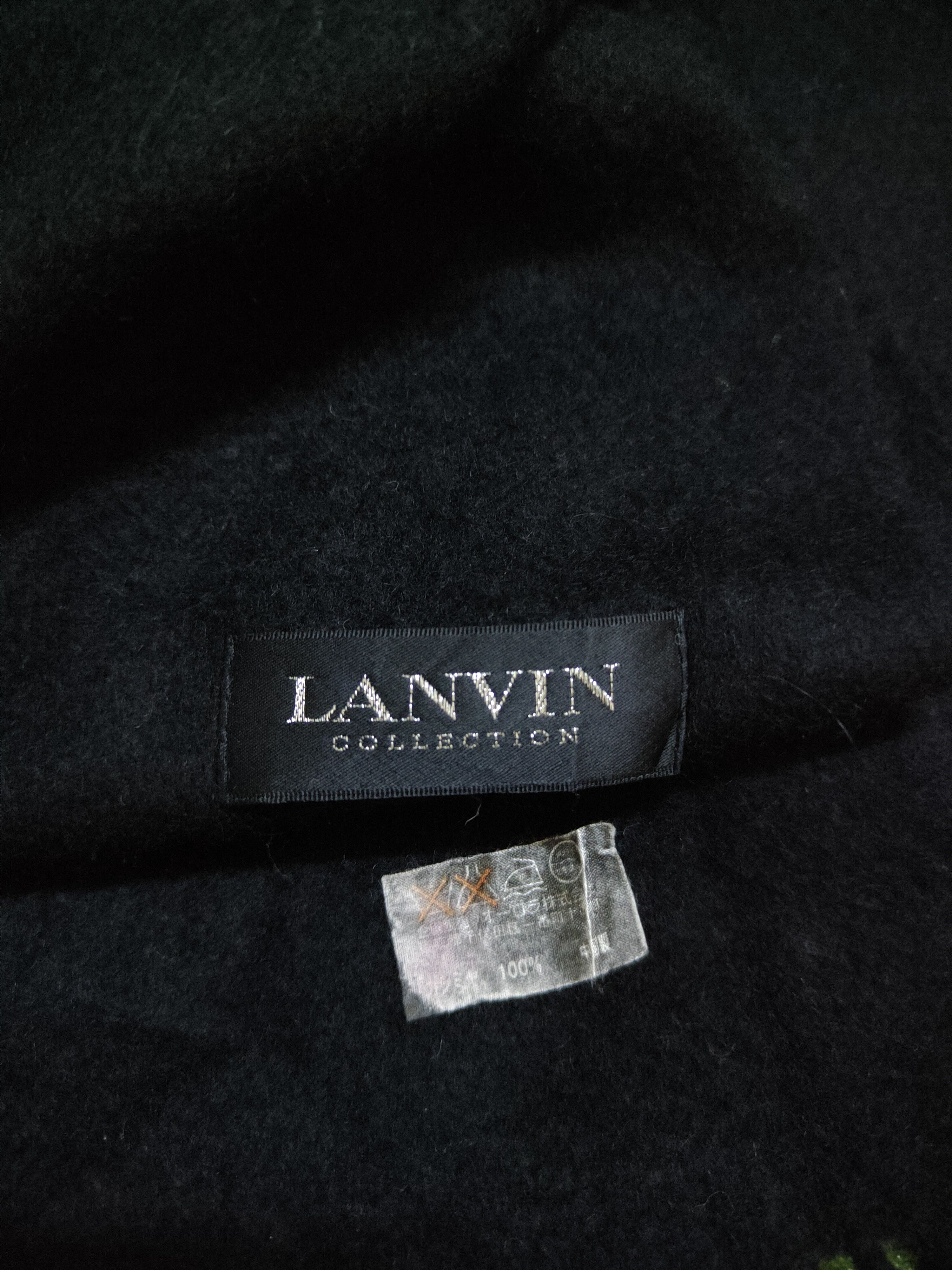 Lanvin Black Muffler Scarves #S1044