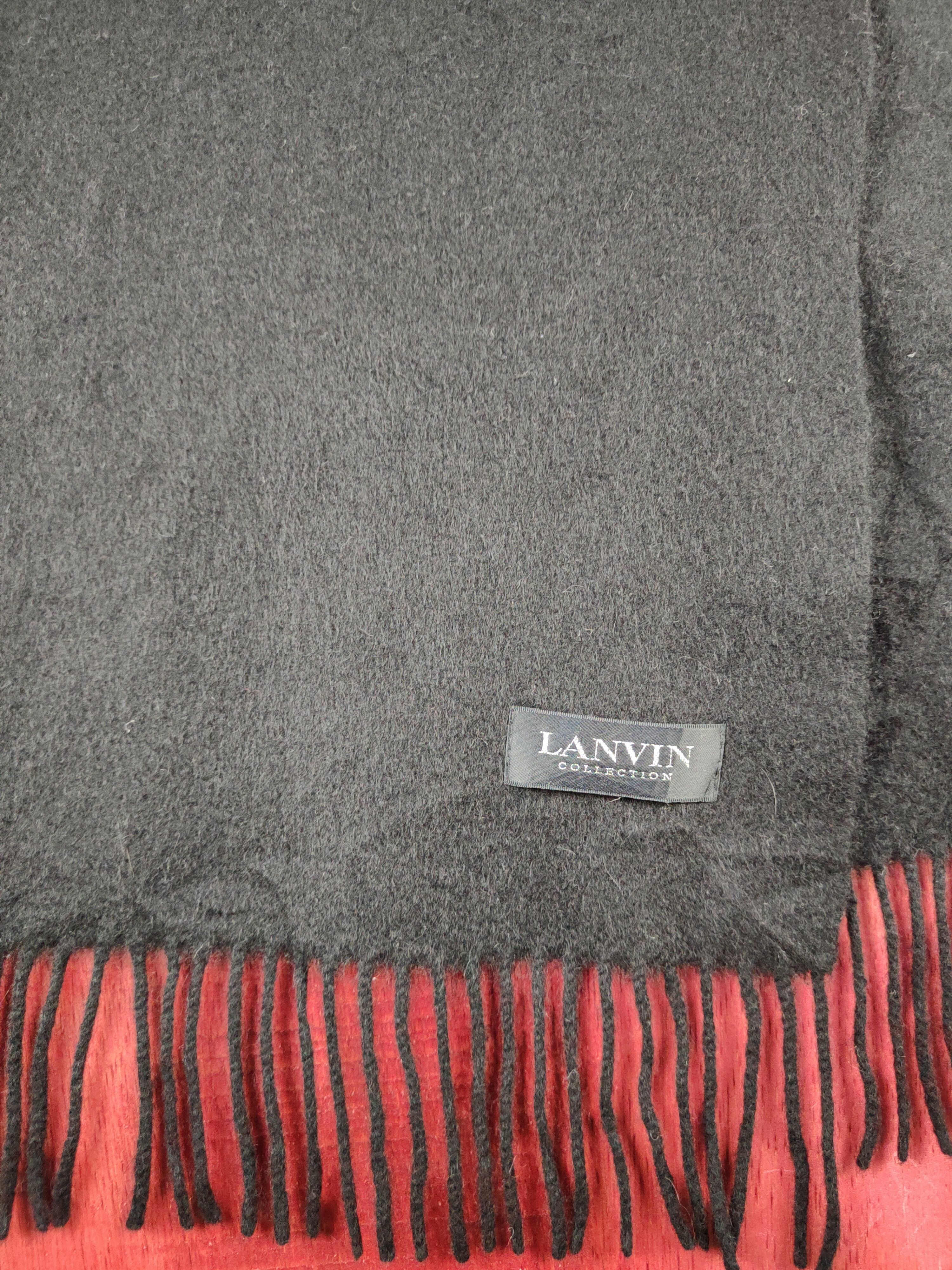 Lanvin Black Muffler Scarves #S1044