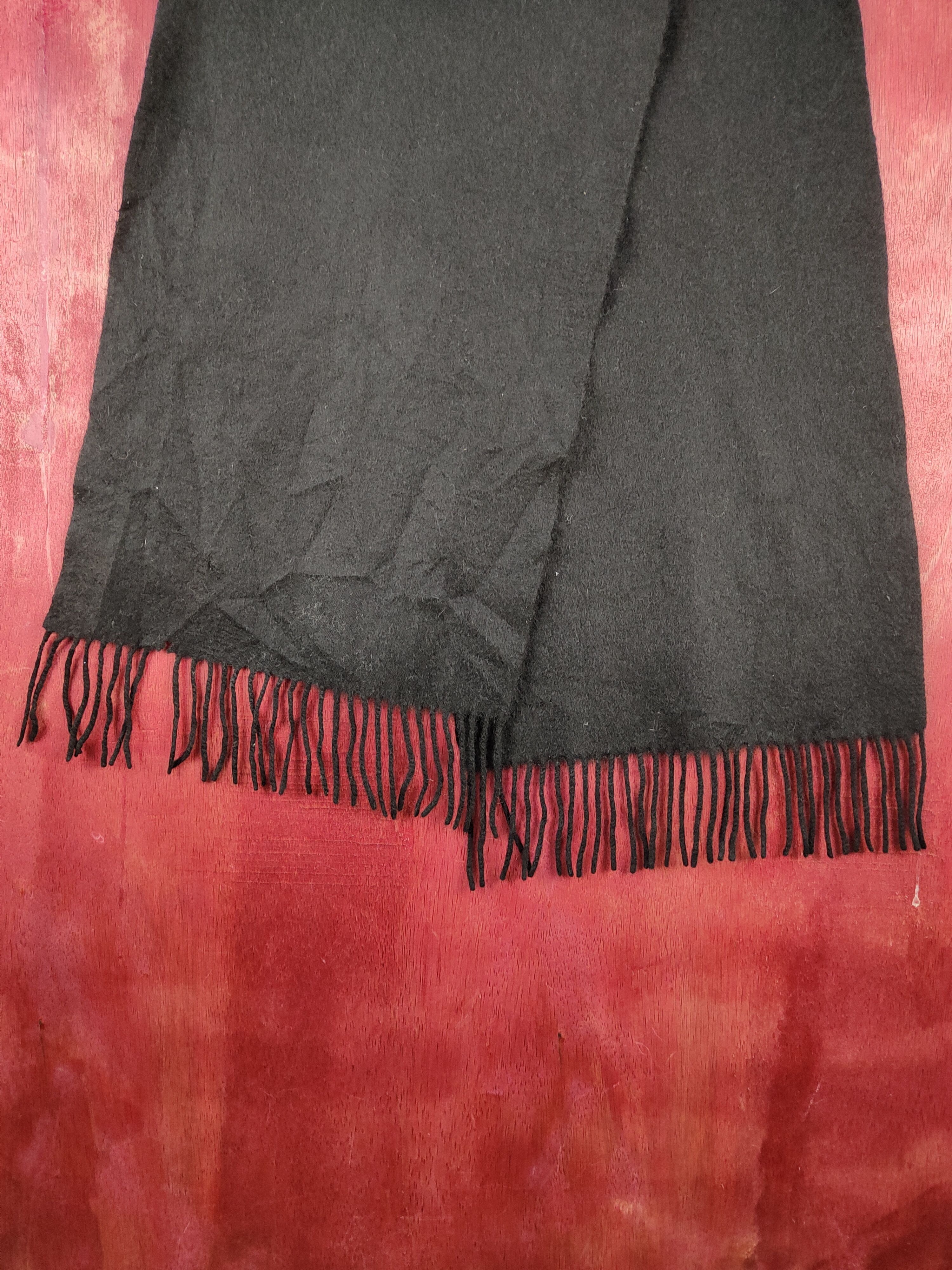 Lanvin Black Muffler Scarves #S1044