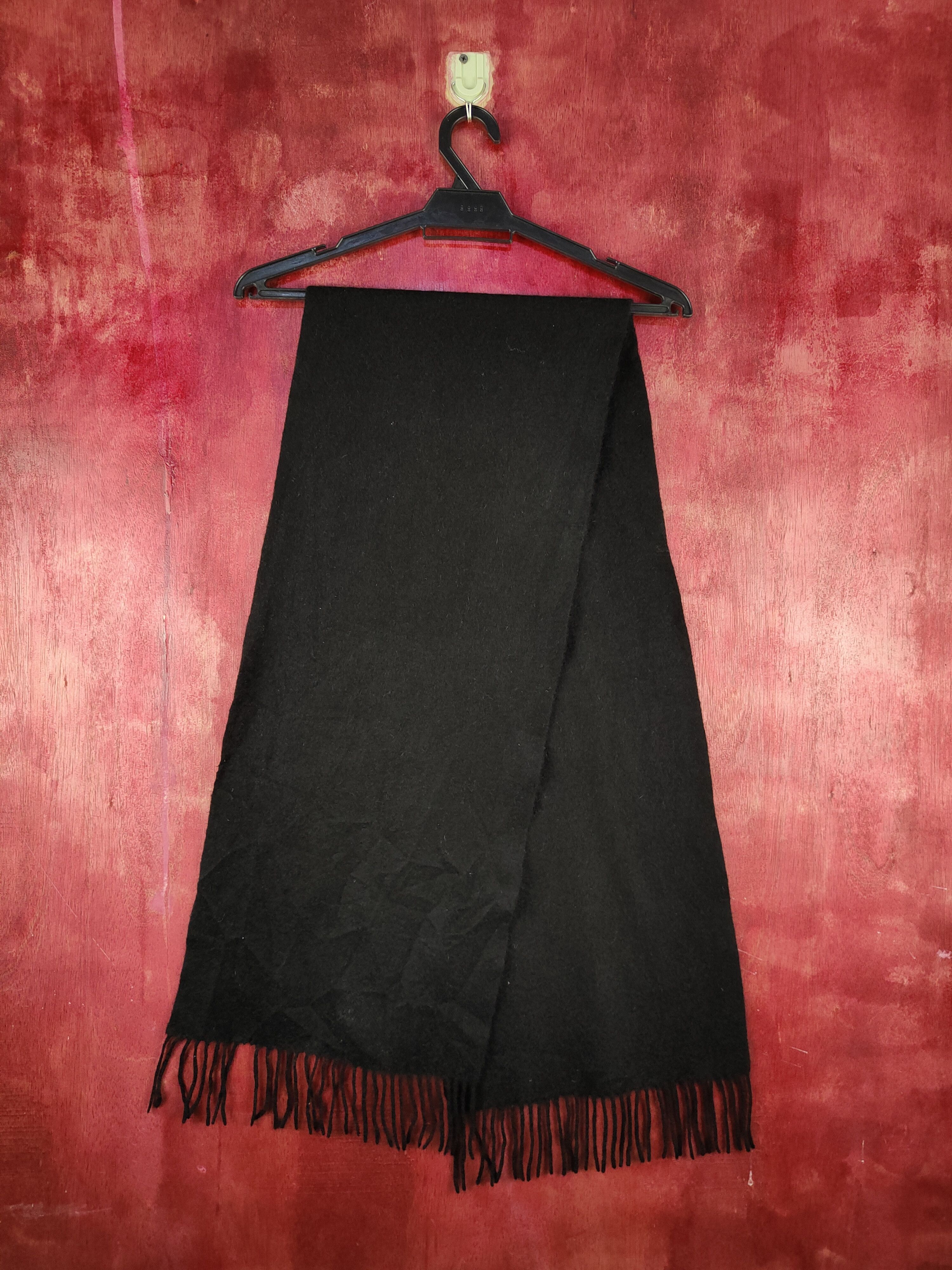 Lanvin Black Muffler Scarves #S1044