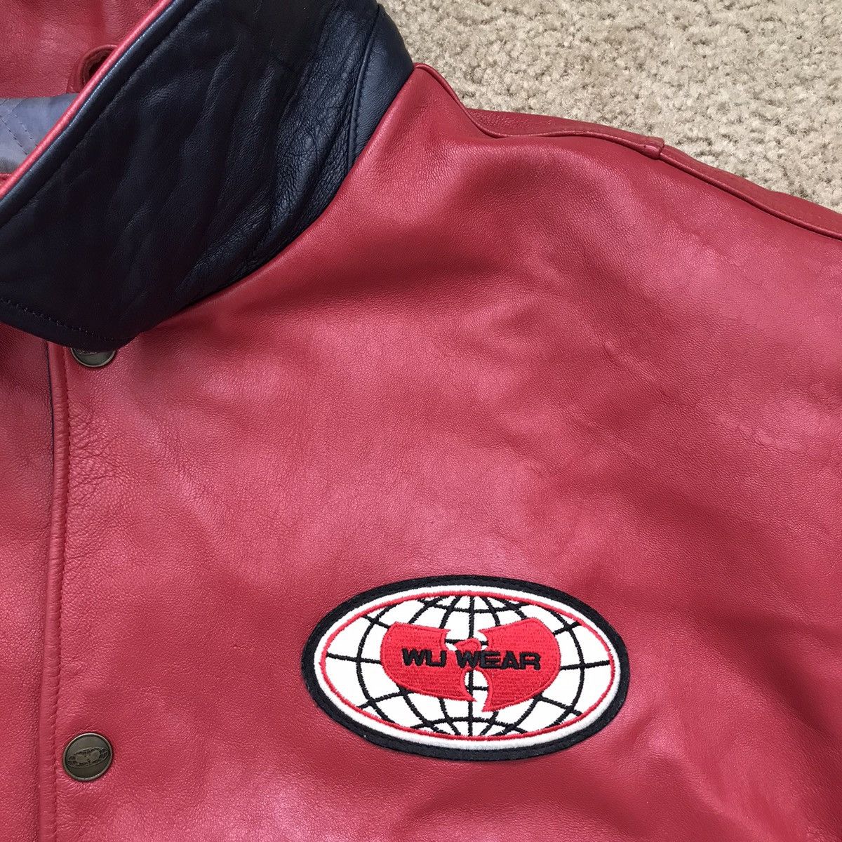 Wu-Tang Clan Wu-Wear Leather Jacket 5XL OG 90’s Vintage Rza Gza Raekwon Size US XXL / EU 58 / 5 - 4 Thumbnail
