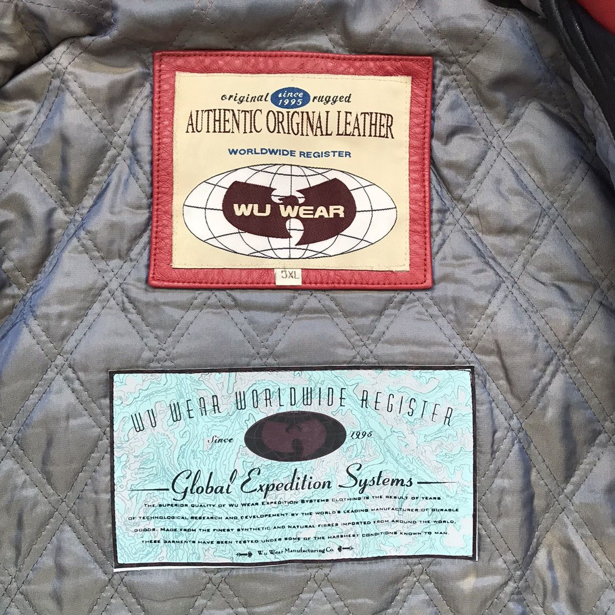 Wu-Tang Clan Wu-Wear Leather Jacket 5XL OG 90’s Vintage Rza Gza Raekwon Size US XXL / EU 58 / 5 - 8 Thumbnail