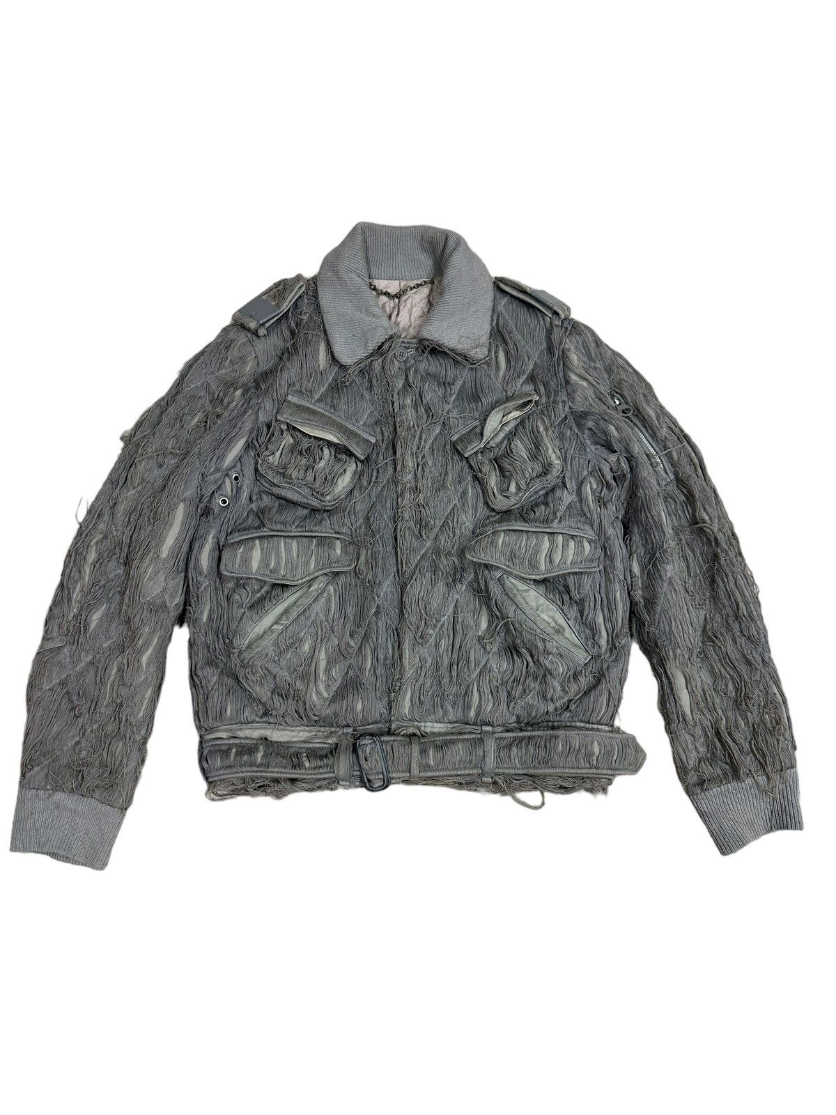 image of Miharayasuhiro Mummy Distressed Lilac Jacket in Grey, Men's (Size Medium)