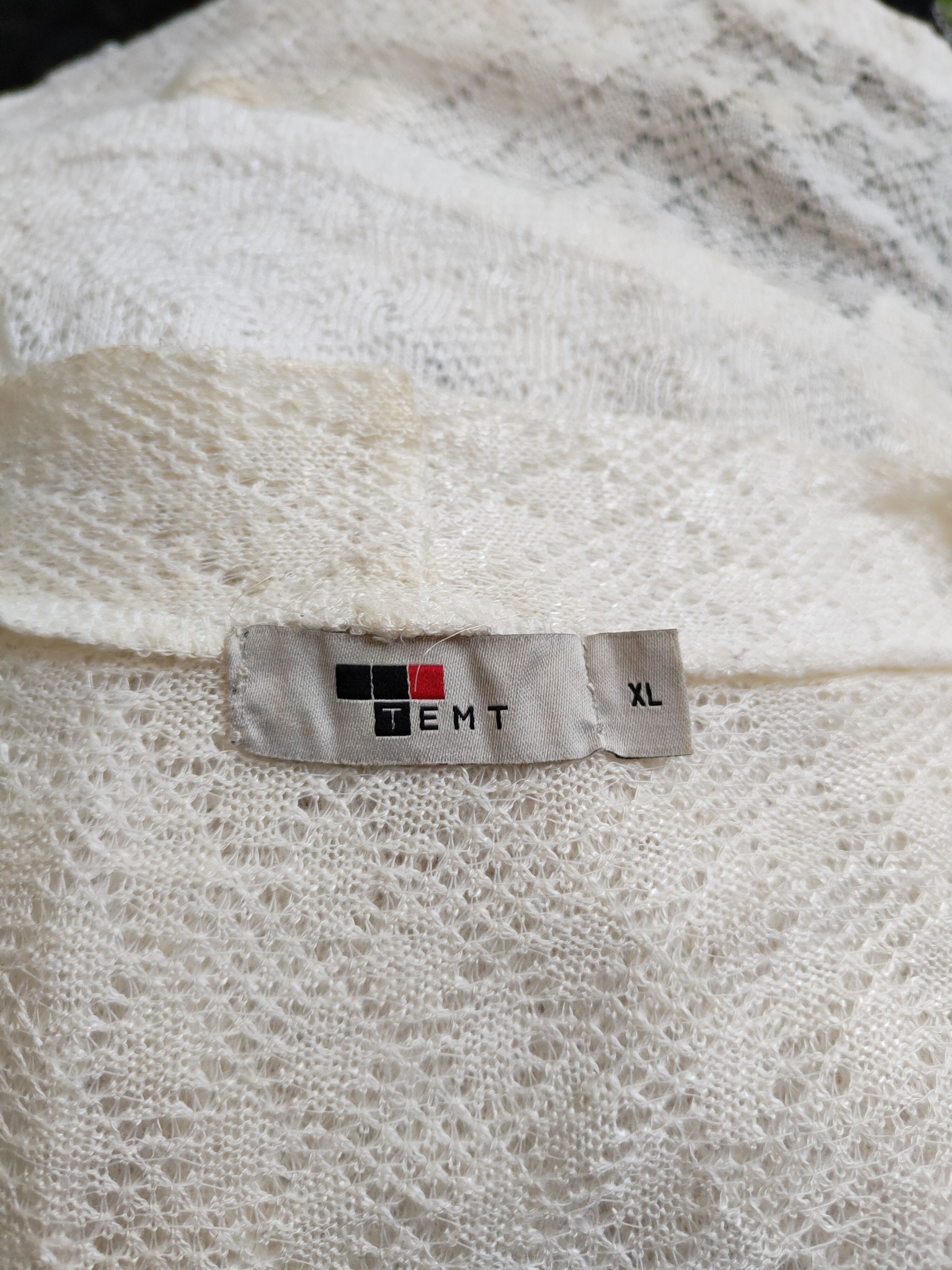 Homespun Knitwear Temt Ivory Crochet Meshnet Knitwear Cardigan #S1005 Size XL / US 12-14 / IT 48-50 - 12 Thumbnail