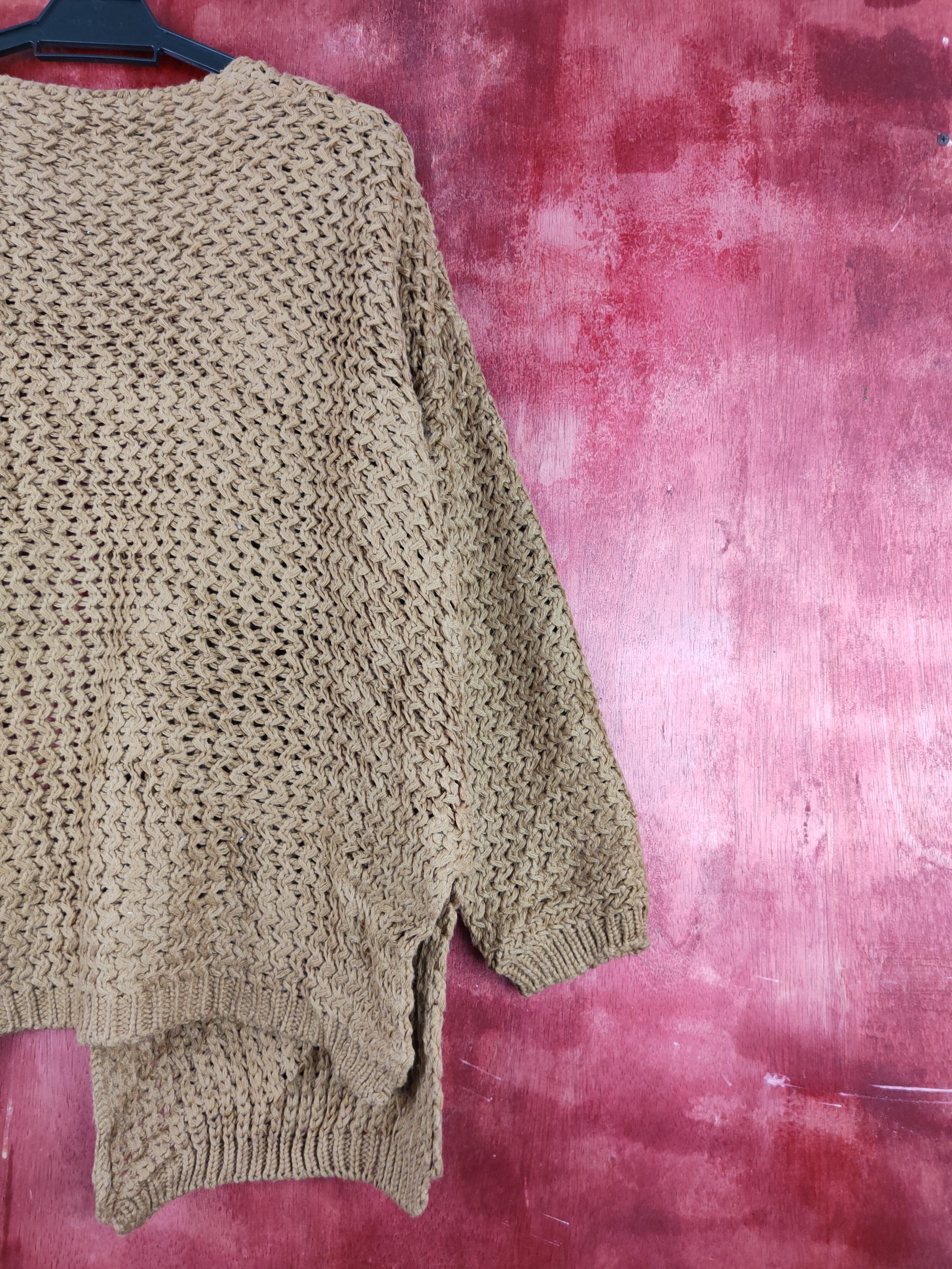 Japanese Brand Japan Dark Brown Crochet Meshnet Knitwear Cardigan #S991 Size L / US 10 / IT 46 - 9 Thumbnail