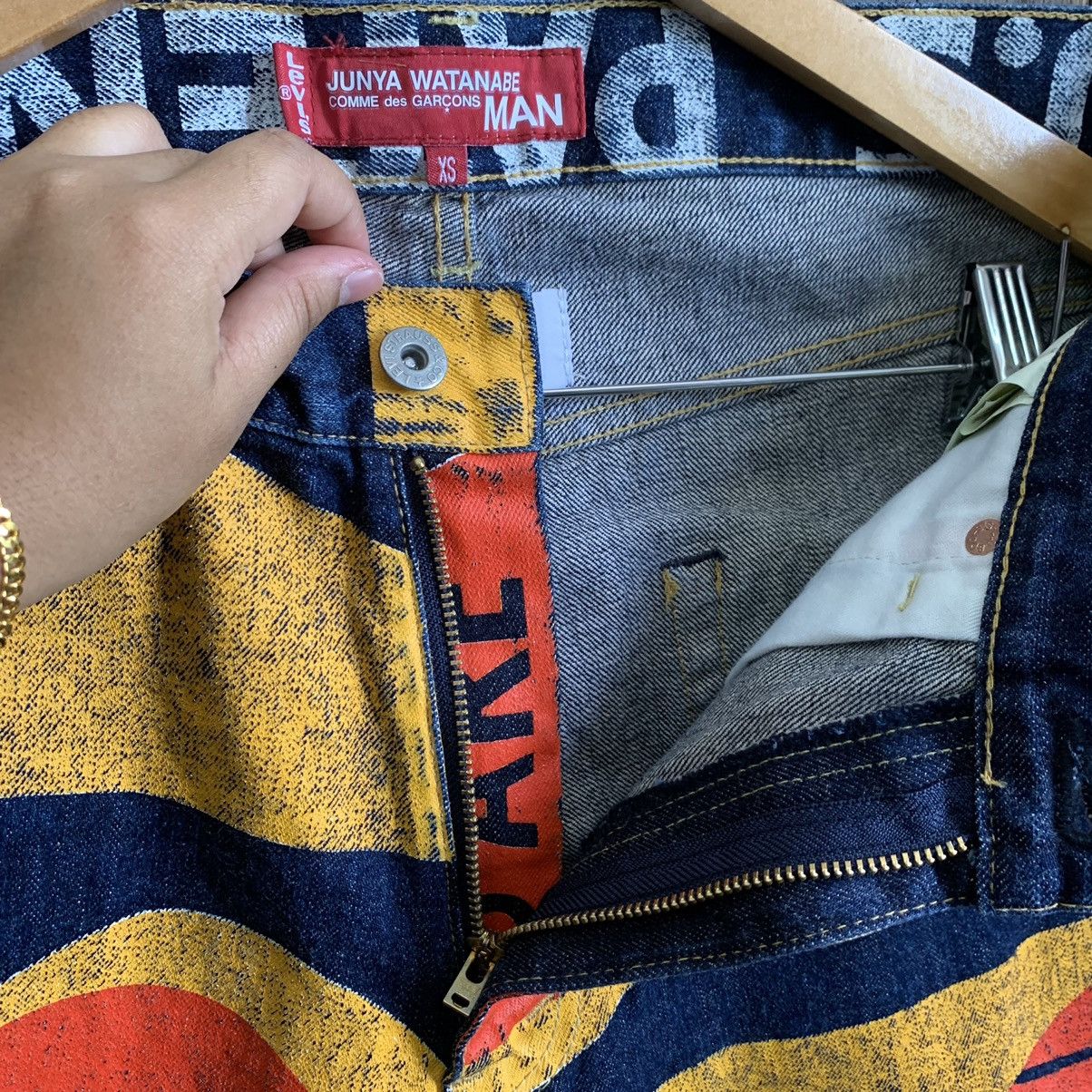 Comme des Garcons Junya Watanabe X Levi's AD2018 Painted Banner Selvedge Jeans Size US 33 - 7 Thumbnail