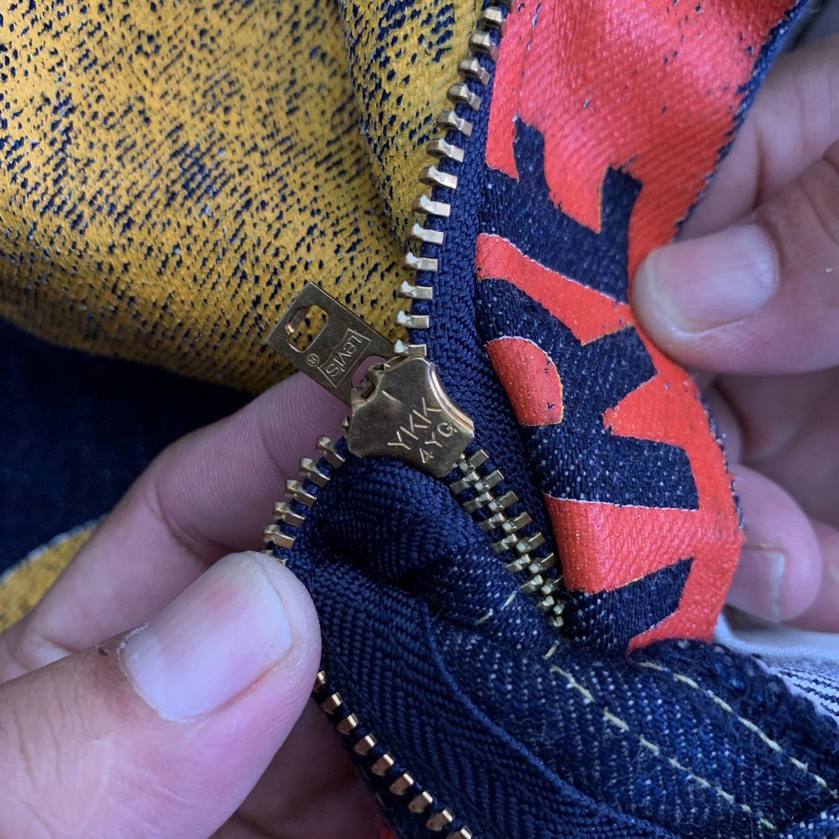 Comme des Garcons Junya Watanabe X Levi's AD2018 Painted Banner Selvedge Jeans Size US 33 - 18 Thumbnail