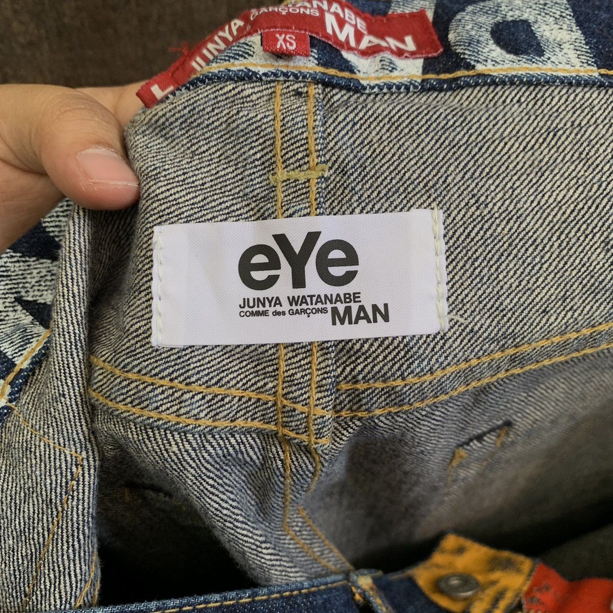 Comme des Garcons Junya Watanabe X Levi's AD2018 Painted Banner Selvedge Jeans Size US 33 - 13 Thumbnail