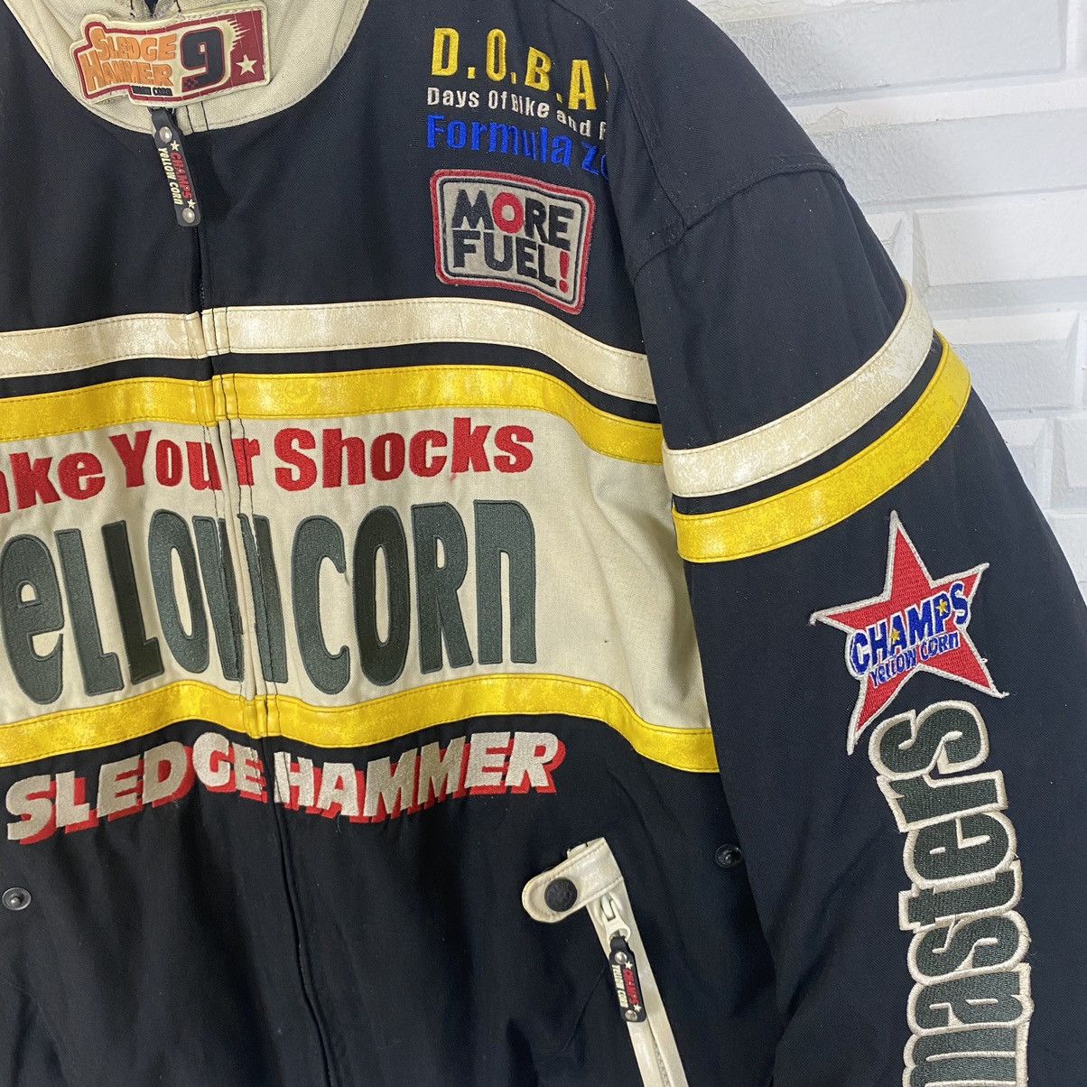 YELLOW CORN YELLOW CORN SLEDGE HAMMER PRO STOCK MOTORCYLE RACING JACKET Size US L / EU 52-54 / 3 - 7 Thumbnail