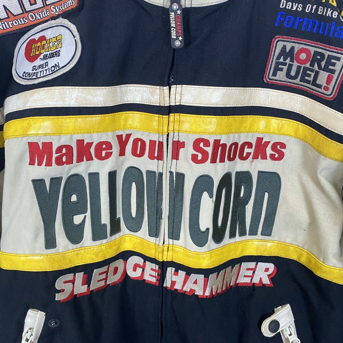 YELLOW CORN YELLOW CORN SLEDGE HAMMER PRO STOCK MOTORCYLE RACING JACKET Size US L / EU 52-54 / 3 - 8 Thumbnail