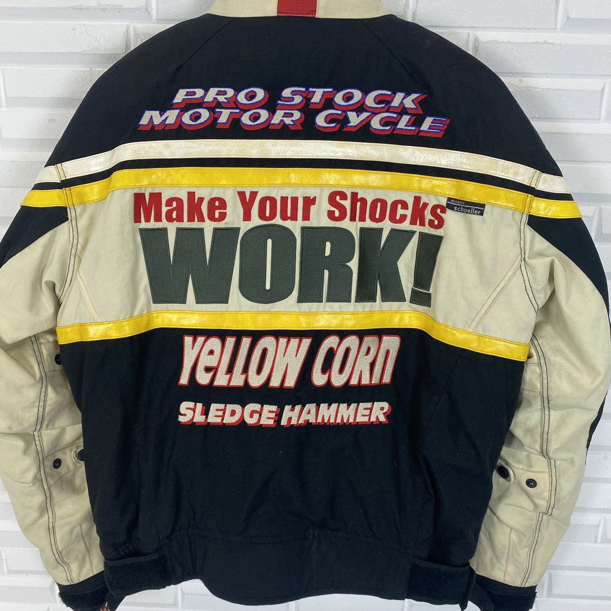 YELLOW CORN YELLOW CORN SLEDGE HAMMER PRO STOCK MOTORCYLE RACING JACKET Size US L / EU 52-54 / 3 - 11 Thumbnail