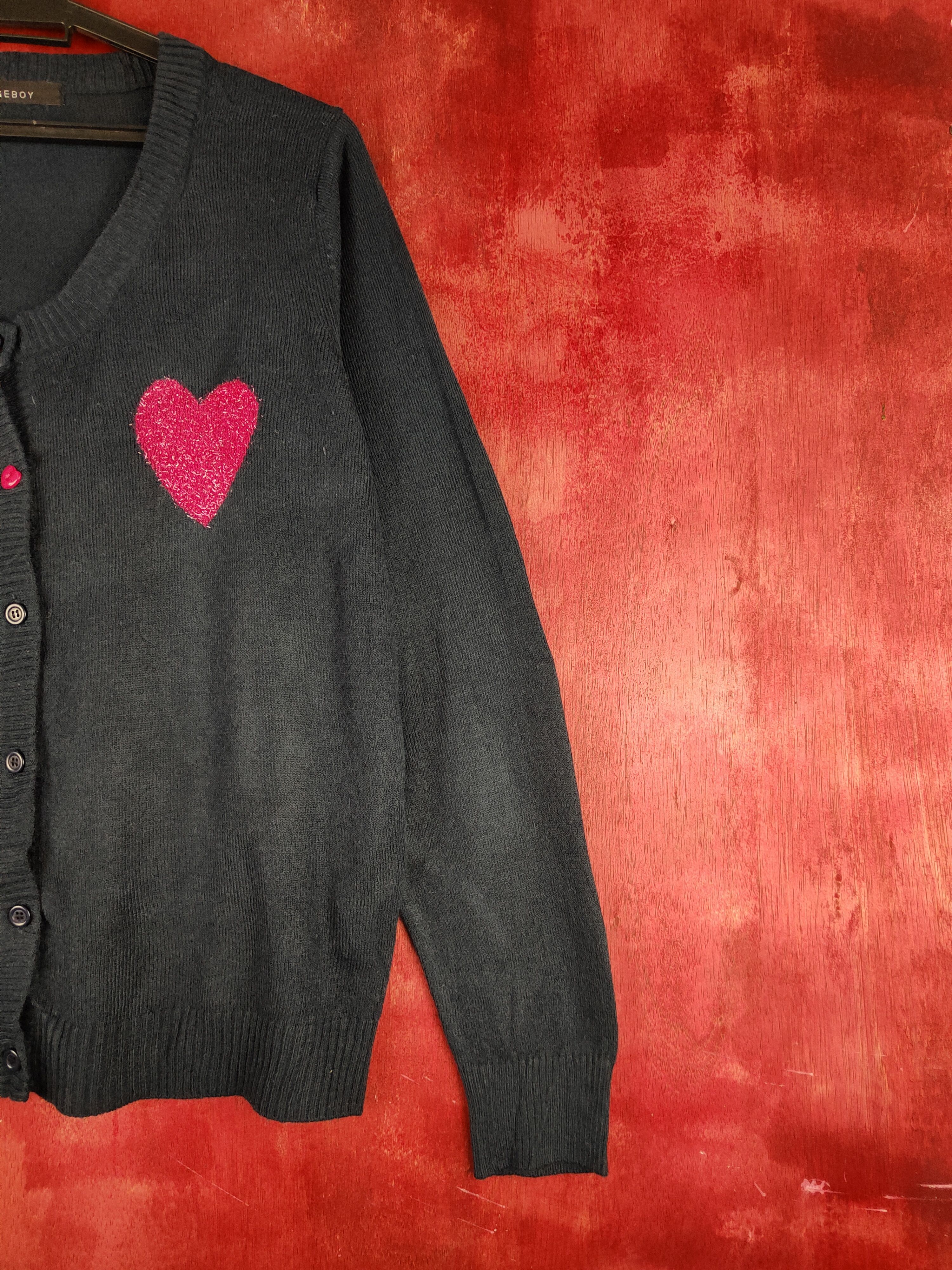Japanese Brand Pageboy Dark Blue Cardigan knitwear japan vintage #S892 Size M / US 6-8 / IT 42-44 - 6 Thumbnail
