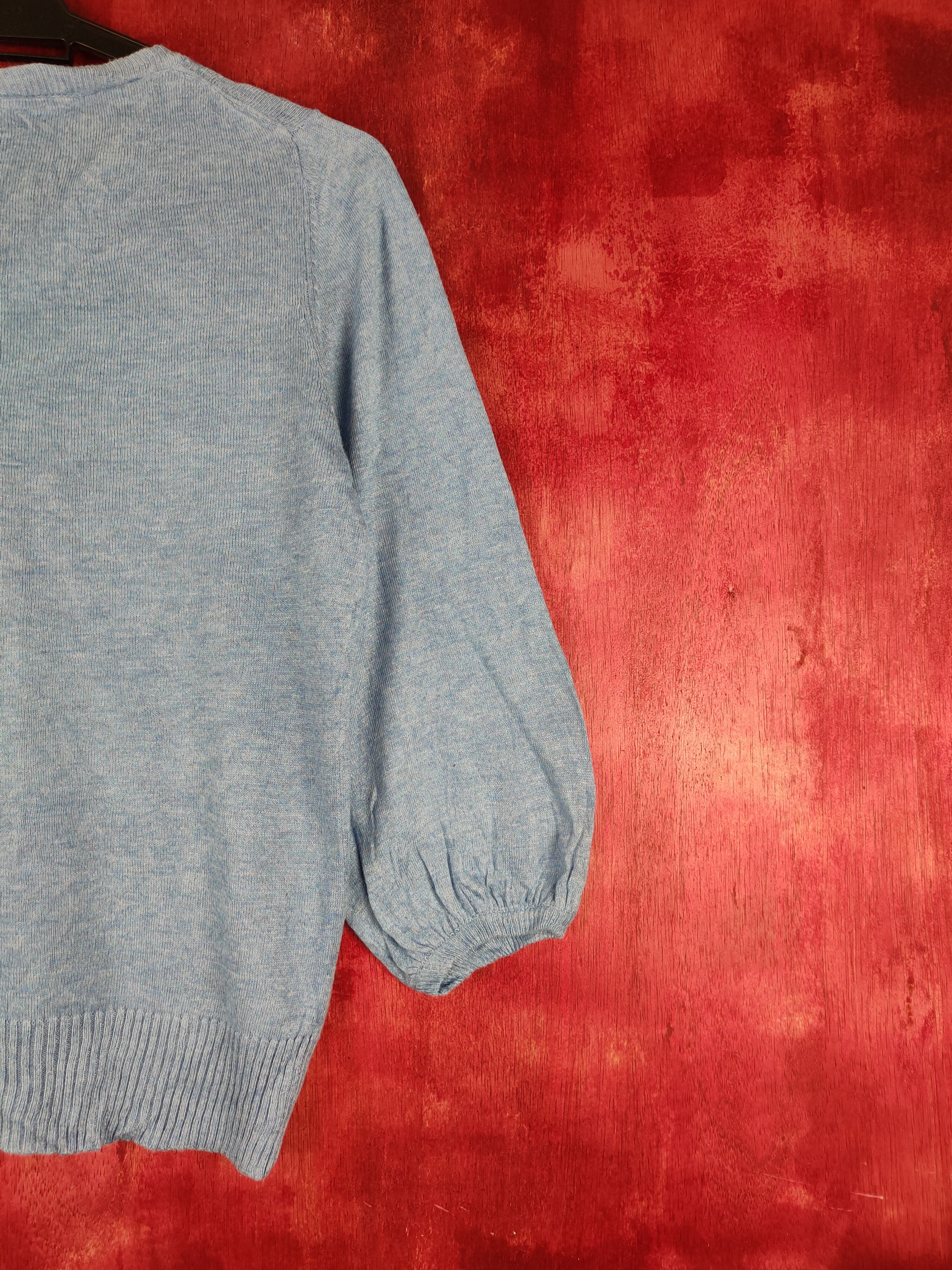 Japanese Brand Persodea Blue Cardigan vintage japan knitwear #S883 Size S / US 4 / IT 40 - 9 Thumbnail