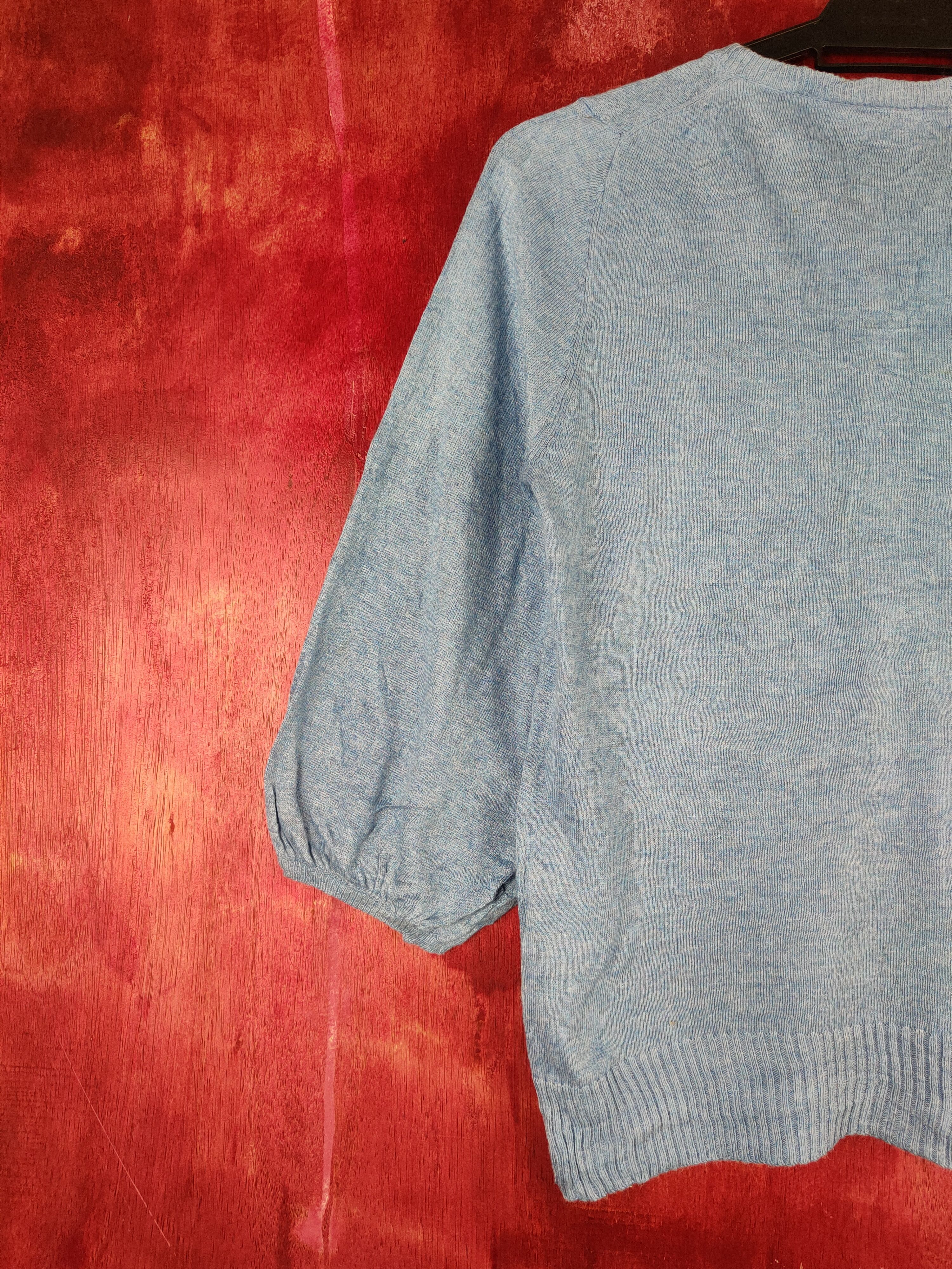 Japanese Brand Persodea Blue Cardigan vintage japan knitwear #S883 Size S / US 4 / IT 40 - 8 Thumbnail