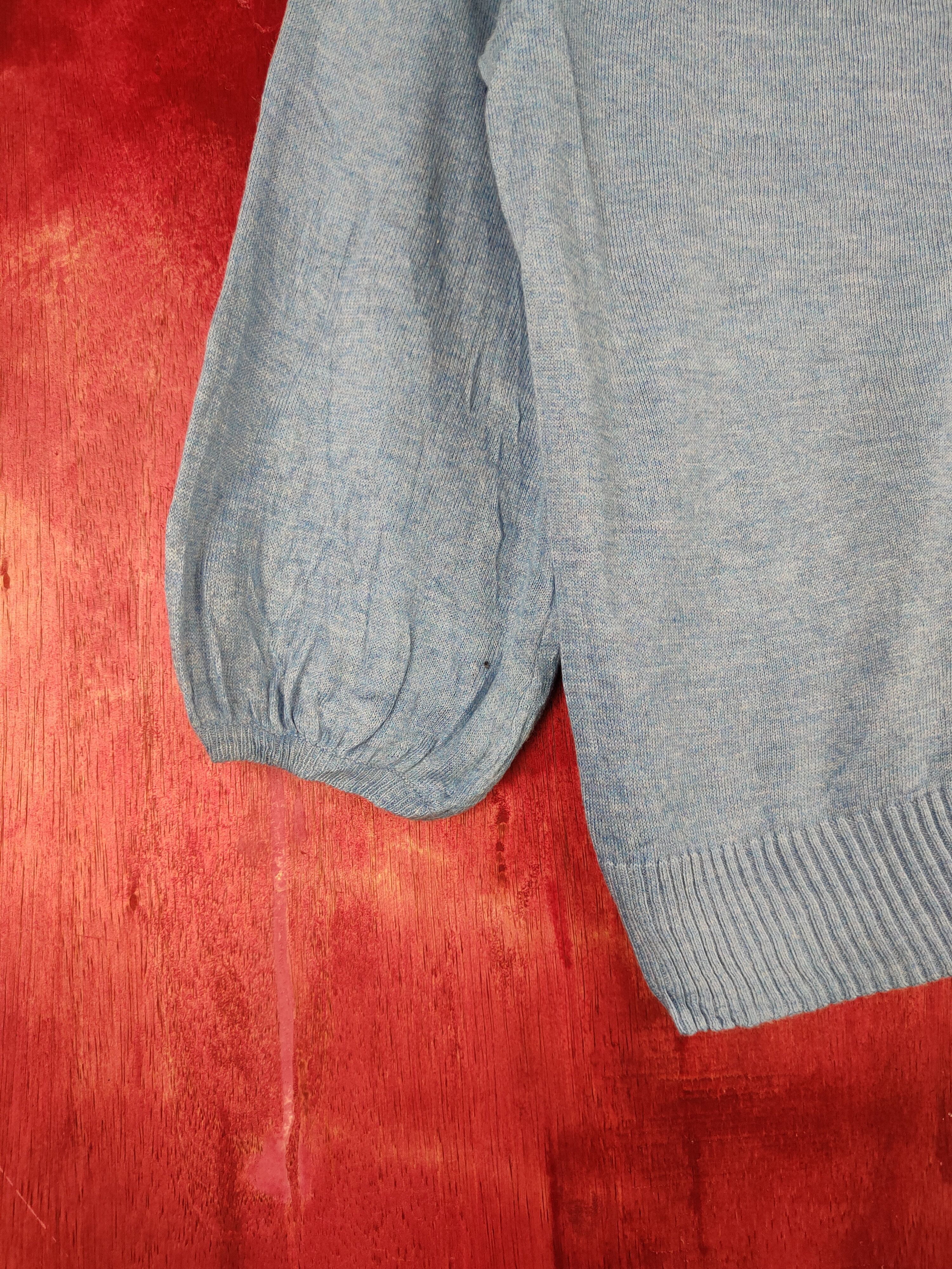 Japanese Brand Persodea Blue Cardigan vintage japan knitwear #S883 Size S / US 4 / IT 40 - 4 Thumbnail