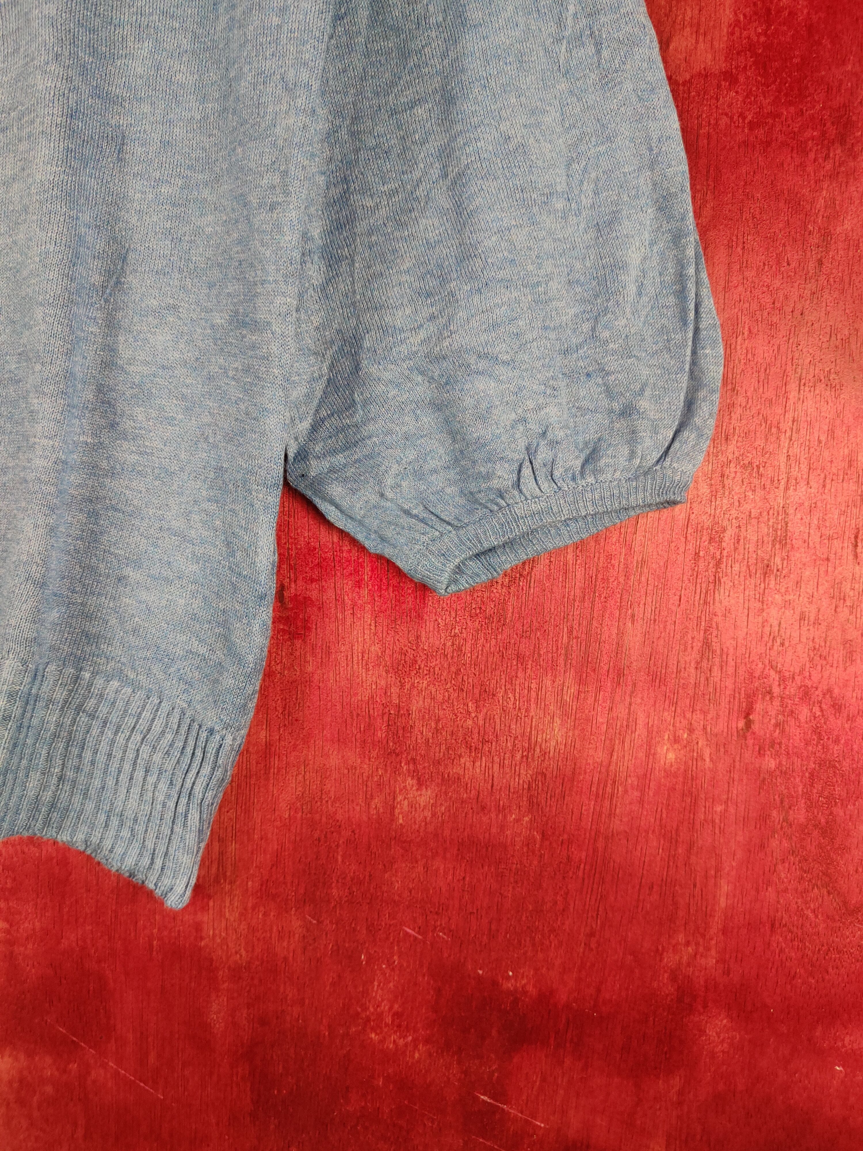 Japanese Brand Persodea Blue Cardigan vintage japan knitwear #S883 Size S / US 4 / IT 40 - 6 Thumbnail
