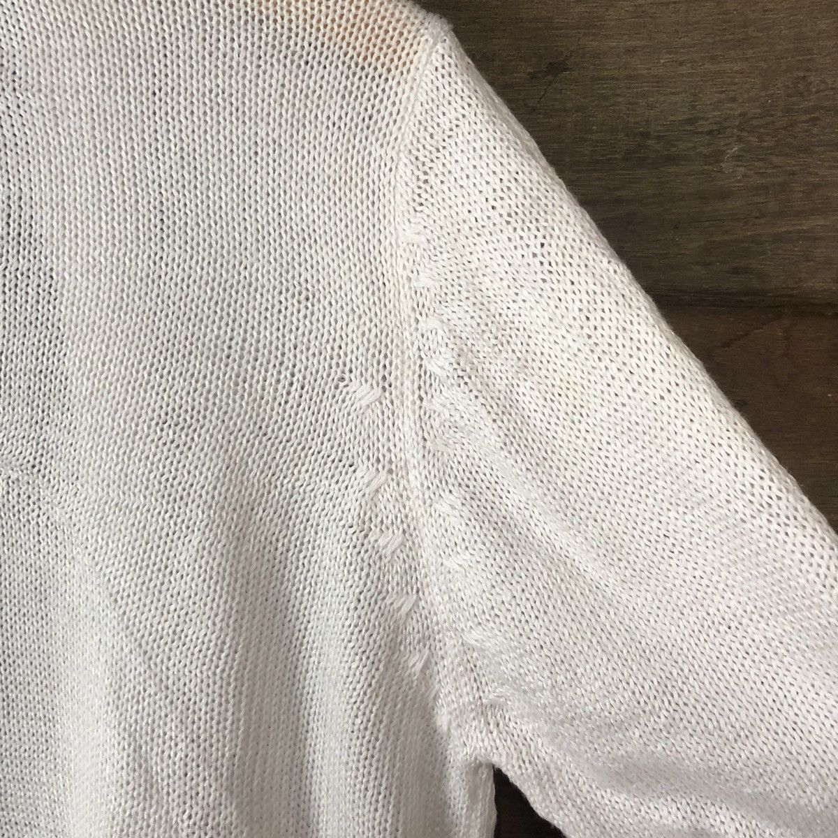 Vintage Japan Mesh Net Crochet White Cardigan Knitwear #7145 Size M / US 6-8 / IT 42-44 - 12 Thumbnail