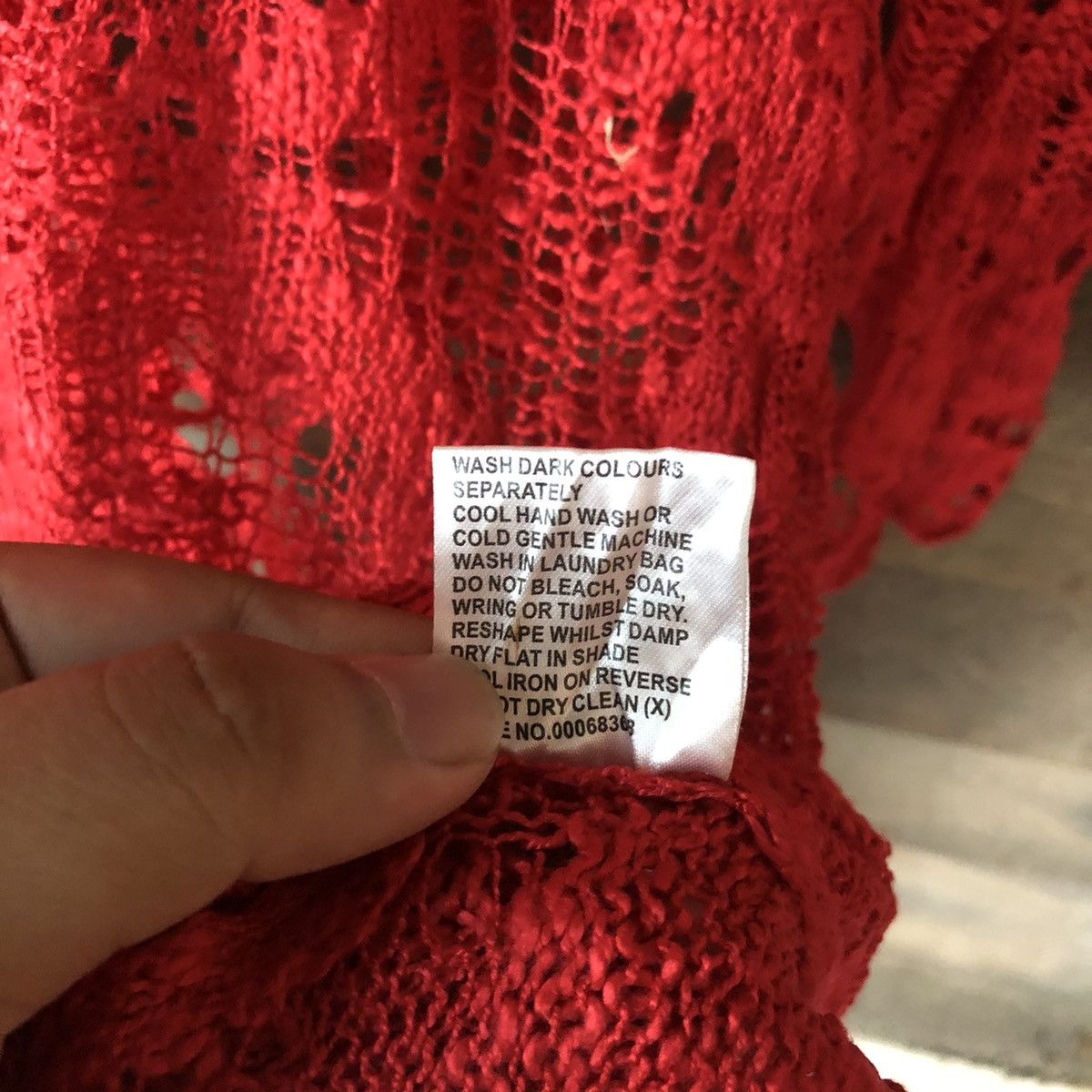 Vintage Crossroads japan Mesh Net Crochet Red Knitwear #7124 Size M / US 6-8 / IT 42-44 - 9 Thumbnail
